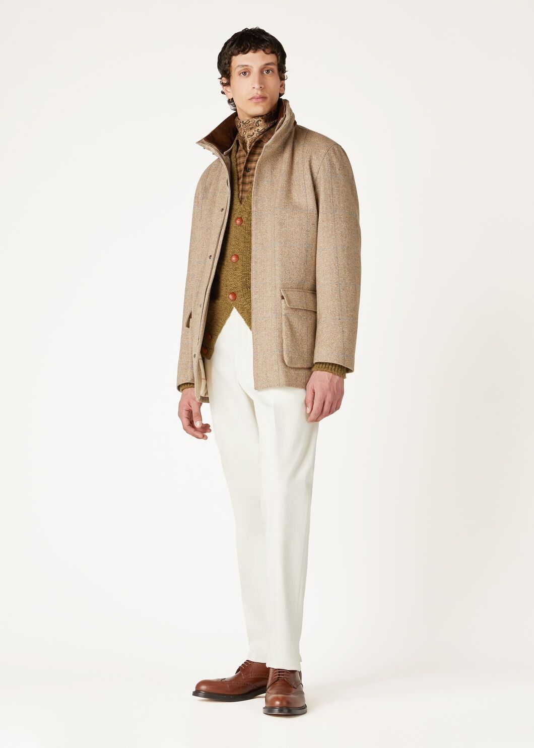 Loro Piana o1w1db10725 FAO2895 Gnifetti Cardigan in Brown Size US M / EU 48-50 / 2 - 2 Thumbnail