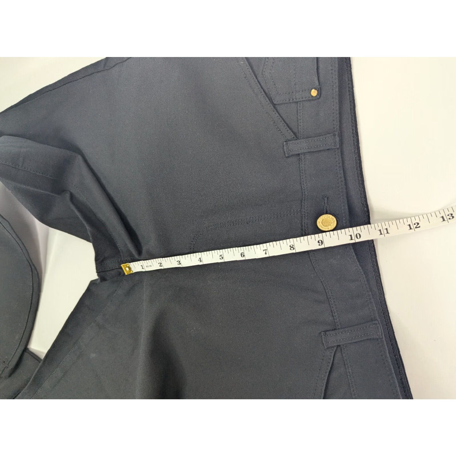 Vintage So Slimming by Chico's Black Tummy Control Cropped Stretch Jeans M Black Slimming Cropped Denim 5-Pocket Womens Jeans Size 32" / US 10 / IT 46 - 6 Thumbnail