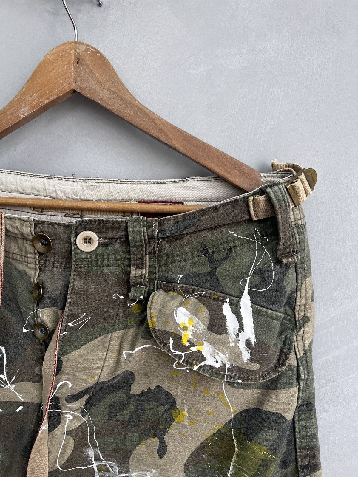 Japanese Brand Vintage RETRO ARMY MILITARY 90s y2k cargo paint shorts pants Size US 30 / EU 46 - 5 Thumbnail