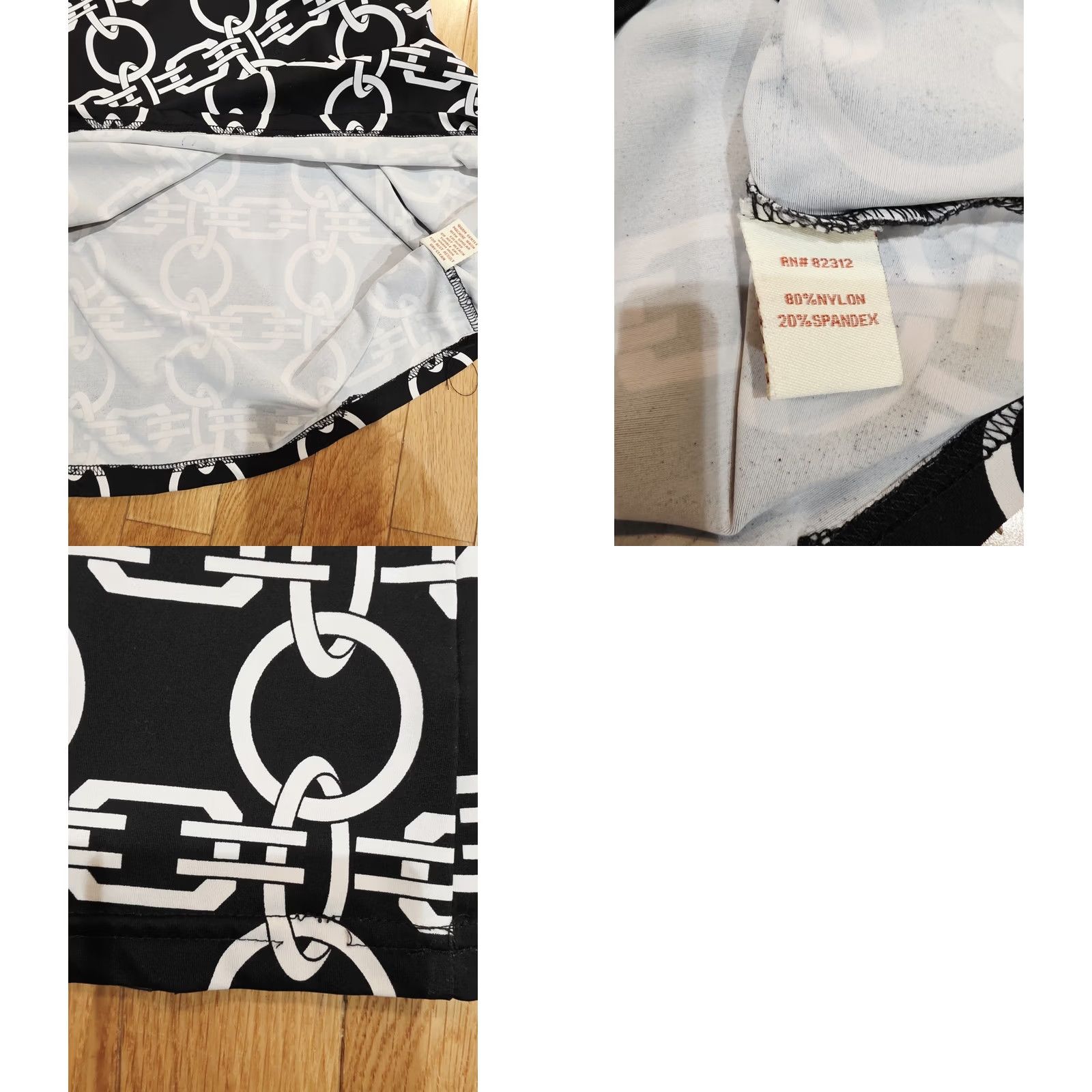 VIBE Aryeh Geometric Retro White A-Line Dress L Women Short Size L / US 10 / IT 46 - 8 Thumbnail