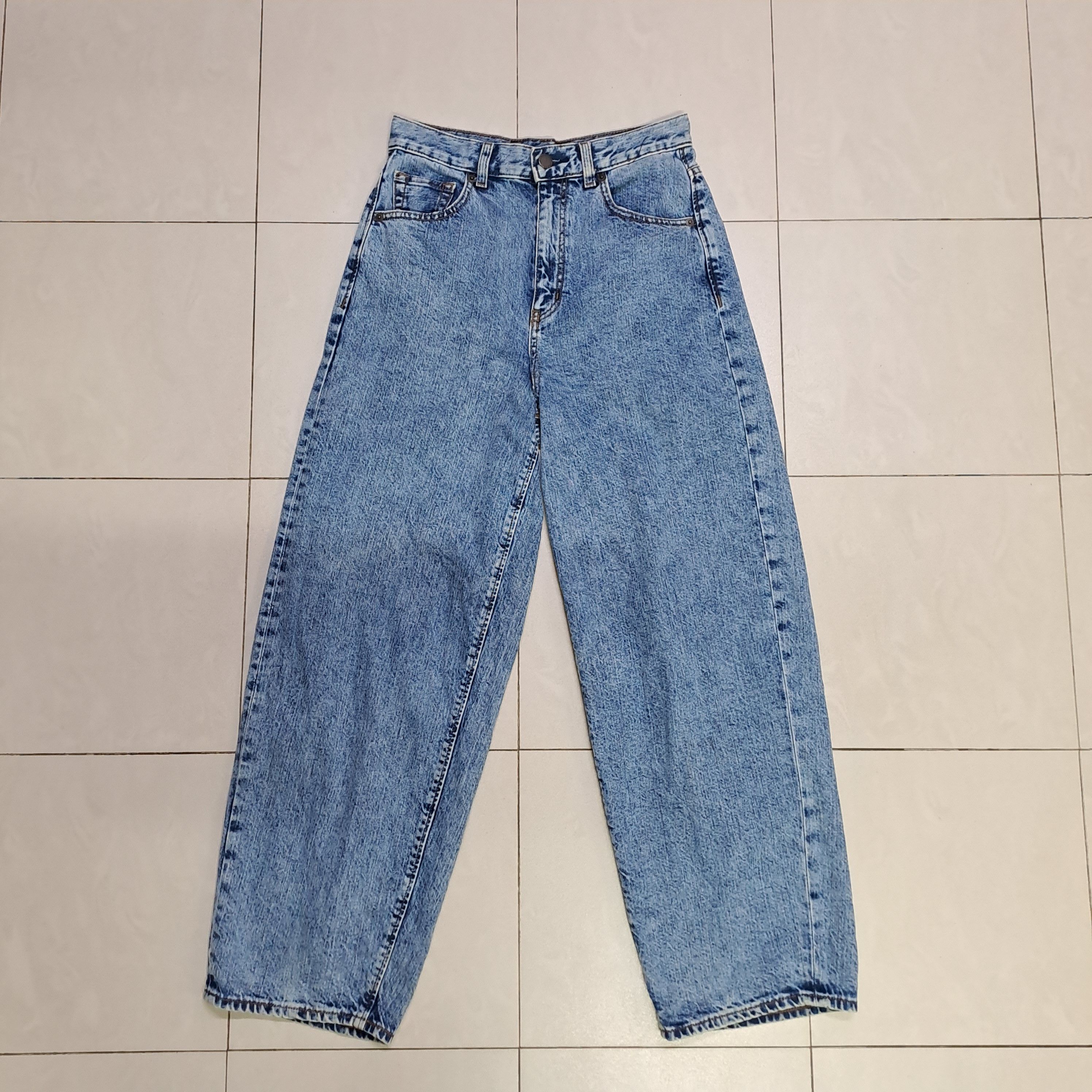 GU GU Acid Washed Baggy/Balloon Jeans Size 28" / US 6 / IT 42 - 1 Thumbnail
