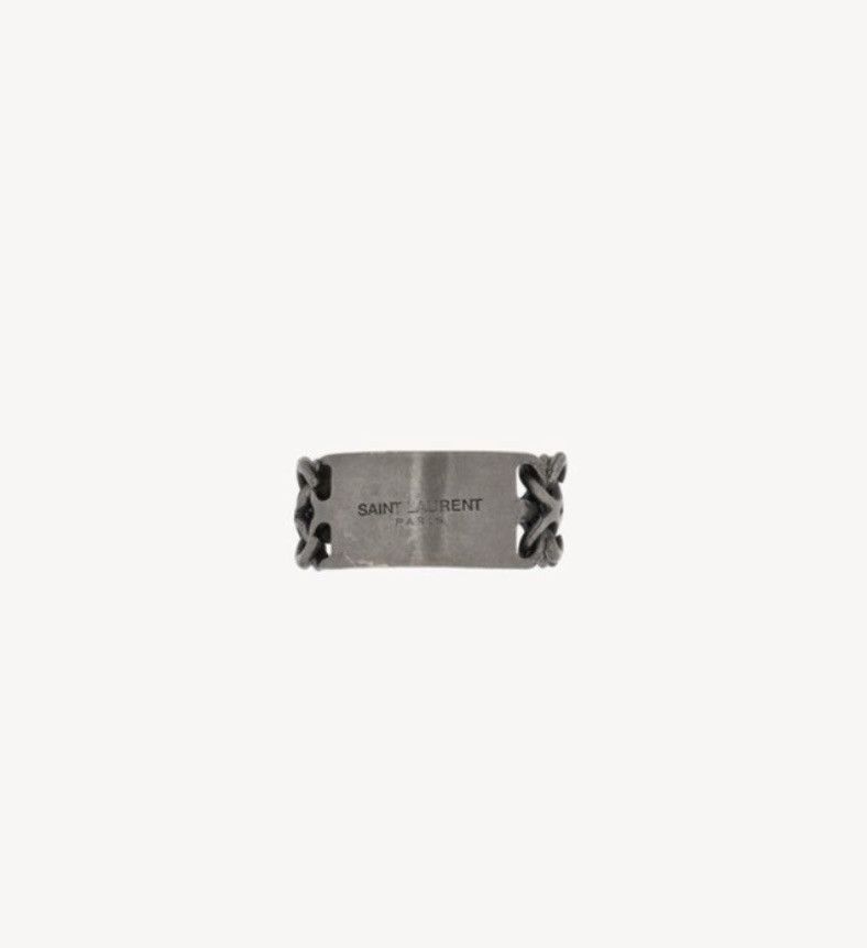 Saint Laurent Paris Saint Laurent ID Plaque Ring in Metal size US 10 Size ONE SIZE - 1 Thumbnail