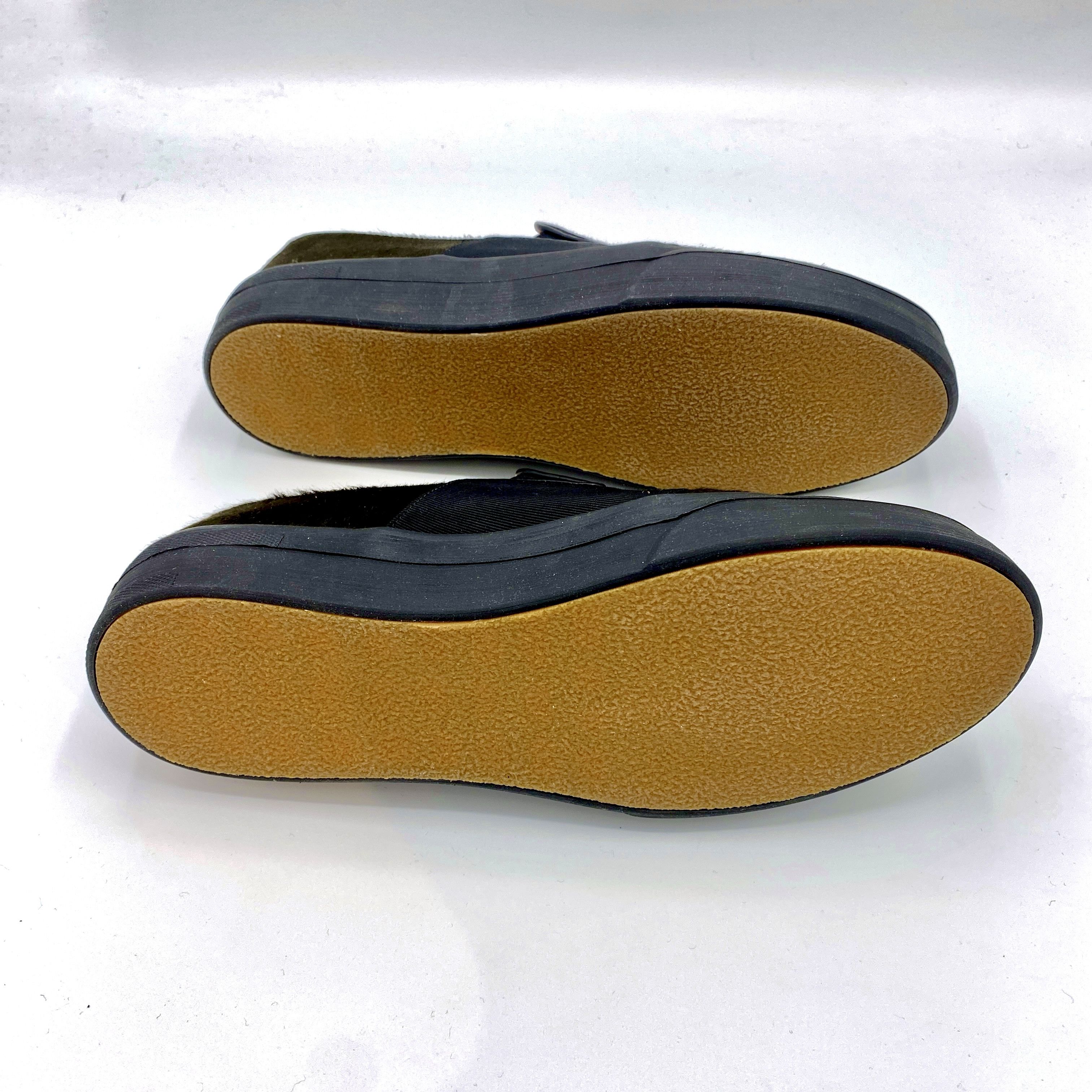 Dries Van Noten Dries Van Noten Slip Ons cowhide Green/Black EU40 Size US 10 / IT 40 - 3 Thumbnail