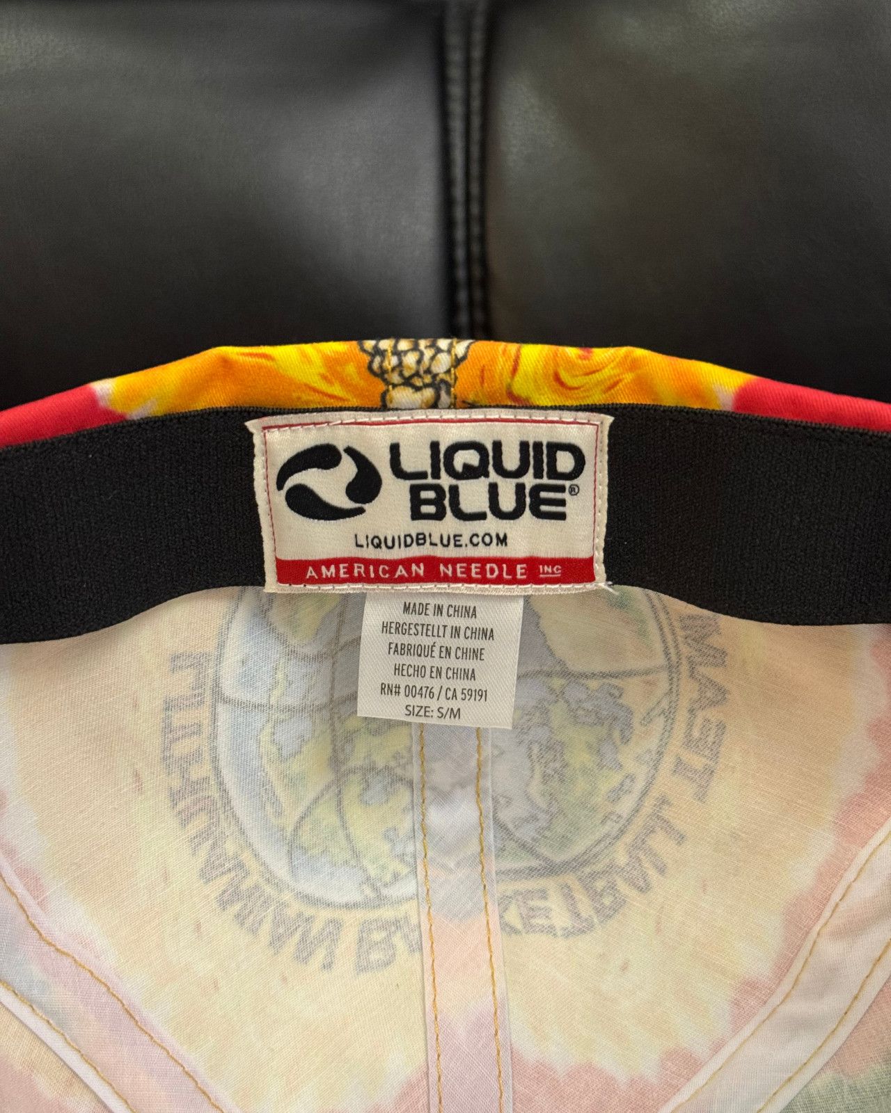 Liquid Blue New Liquid Blue Lithuania Basketball 1996 Tie-Dye Hat - S/M Size ONE SIZE - 12 Thumbnail