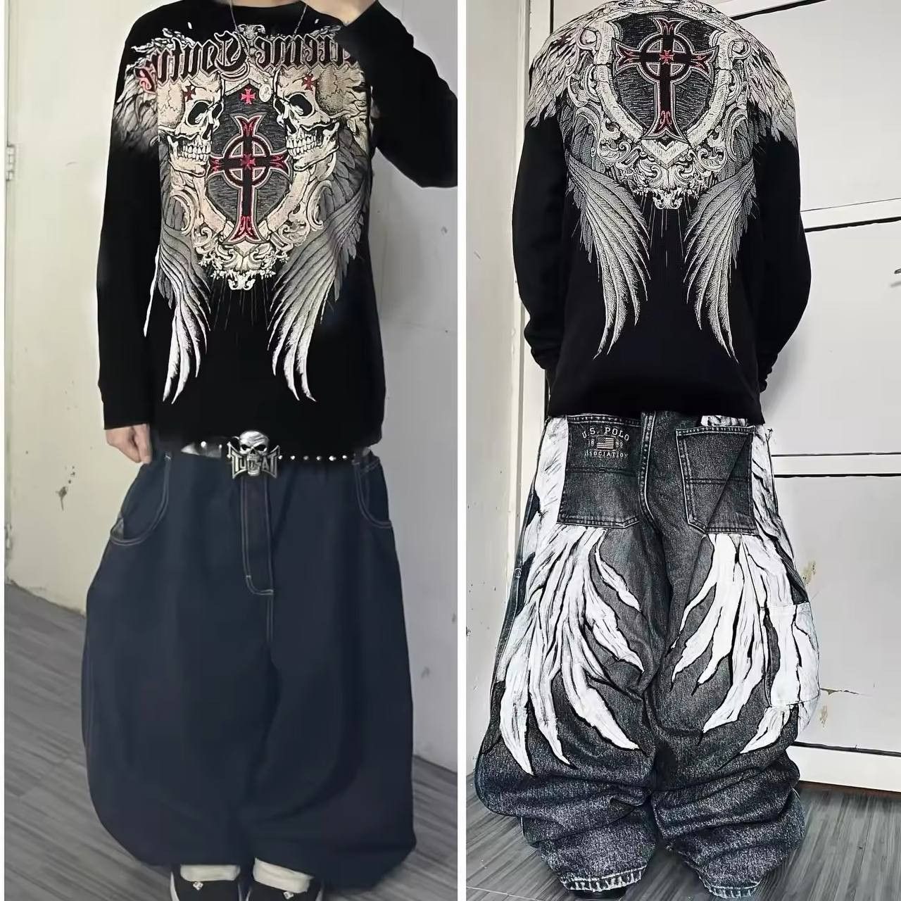 Japanese Brand × Vintage men's gothic-inspired print sweater Size US XL / EU 56 / 4 - 2 Thumbnail