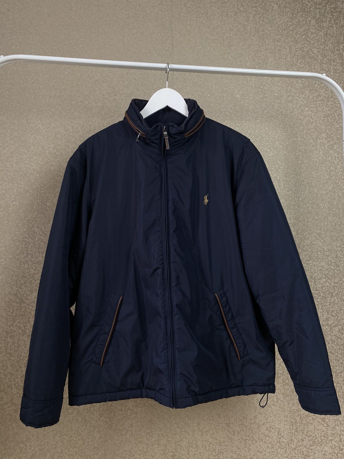 Vintage 90s Polo Ralph Lauren Jacket With Concealed Hood Size US L / EU 52-54 / 3 - 1 Thumbnail