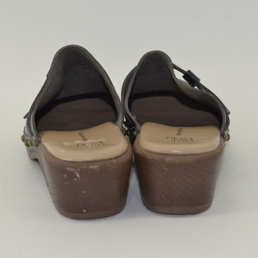 Other Time and Tru Womens Sz 8 Clogs Black Faux Leather Y2K Style Size US 8 / IT 38 - 13 Thumbnail