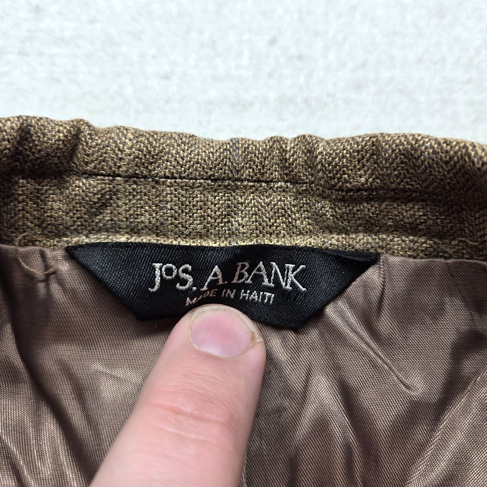 Jos. A. Bank JOS.A.BANK Brown Blazer Jacket Two Button Adult Men's Size 43R Size 46R - 2 Thumbnail