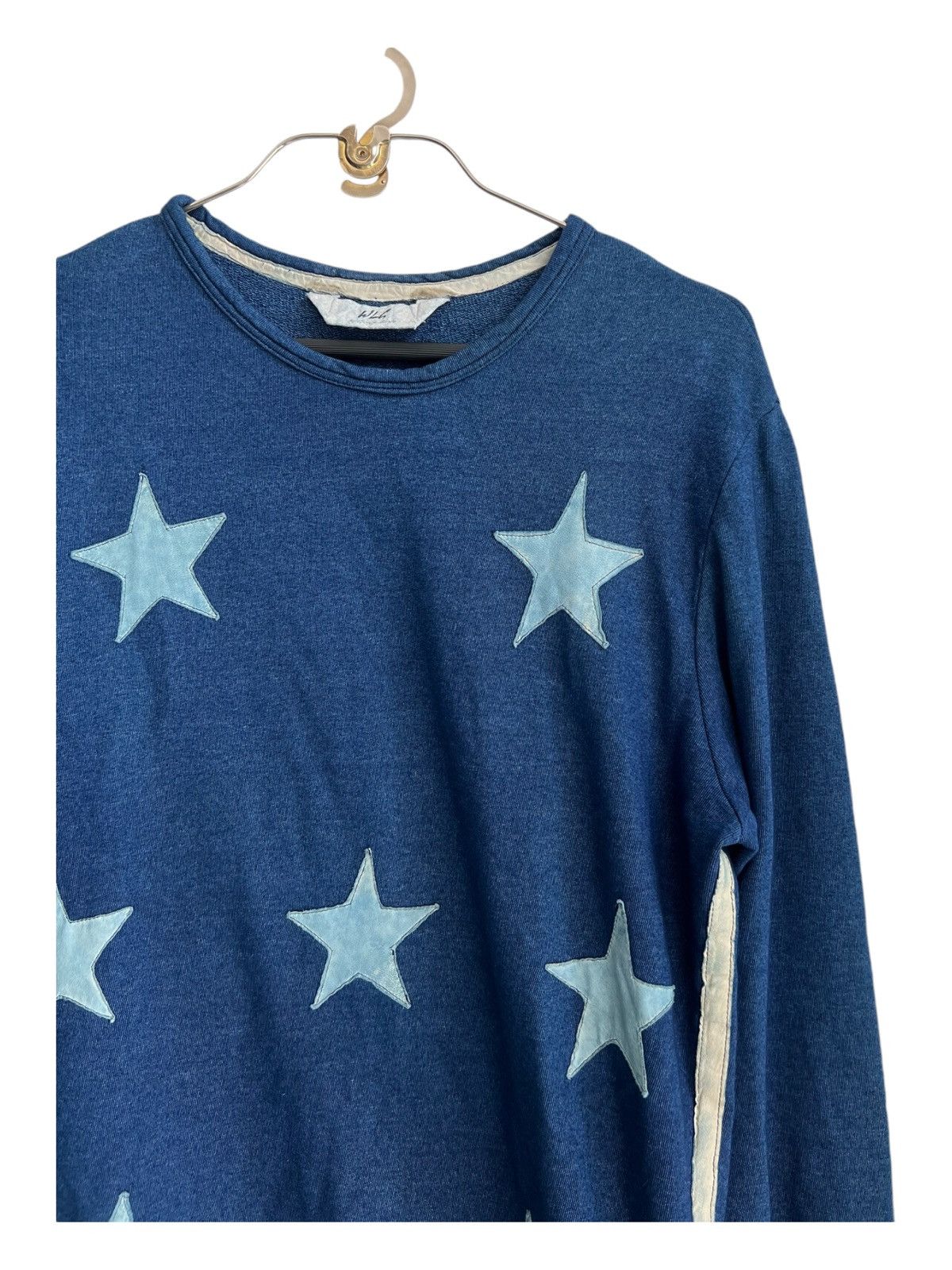 Giorgio Brato OG Giorgio Brato Lucky Star Leather Indigo Dyed Knit Sweater Size US M / EU 48-50 / 2 - 3 Thumbnail