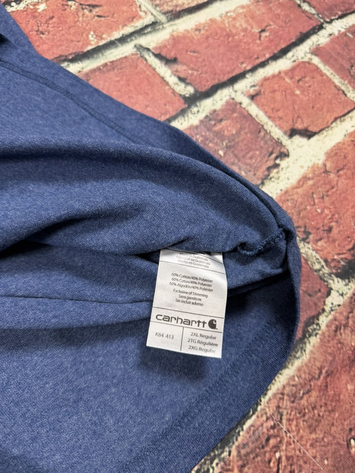 Carhartt Carhartt Henley T Shirt Blue Pocket Tee K84 Penn Line Size US XXL / EU 58 / 5 - 6 Thumbnail