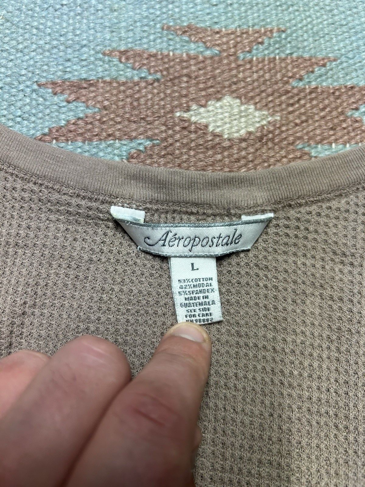 Aeropostale Aeropostale waffle knit tank top shirt y2k studded babydol L Size L / US 10 / IT 46 - 4 Thumbnail