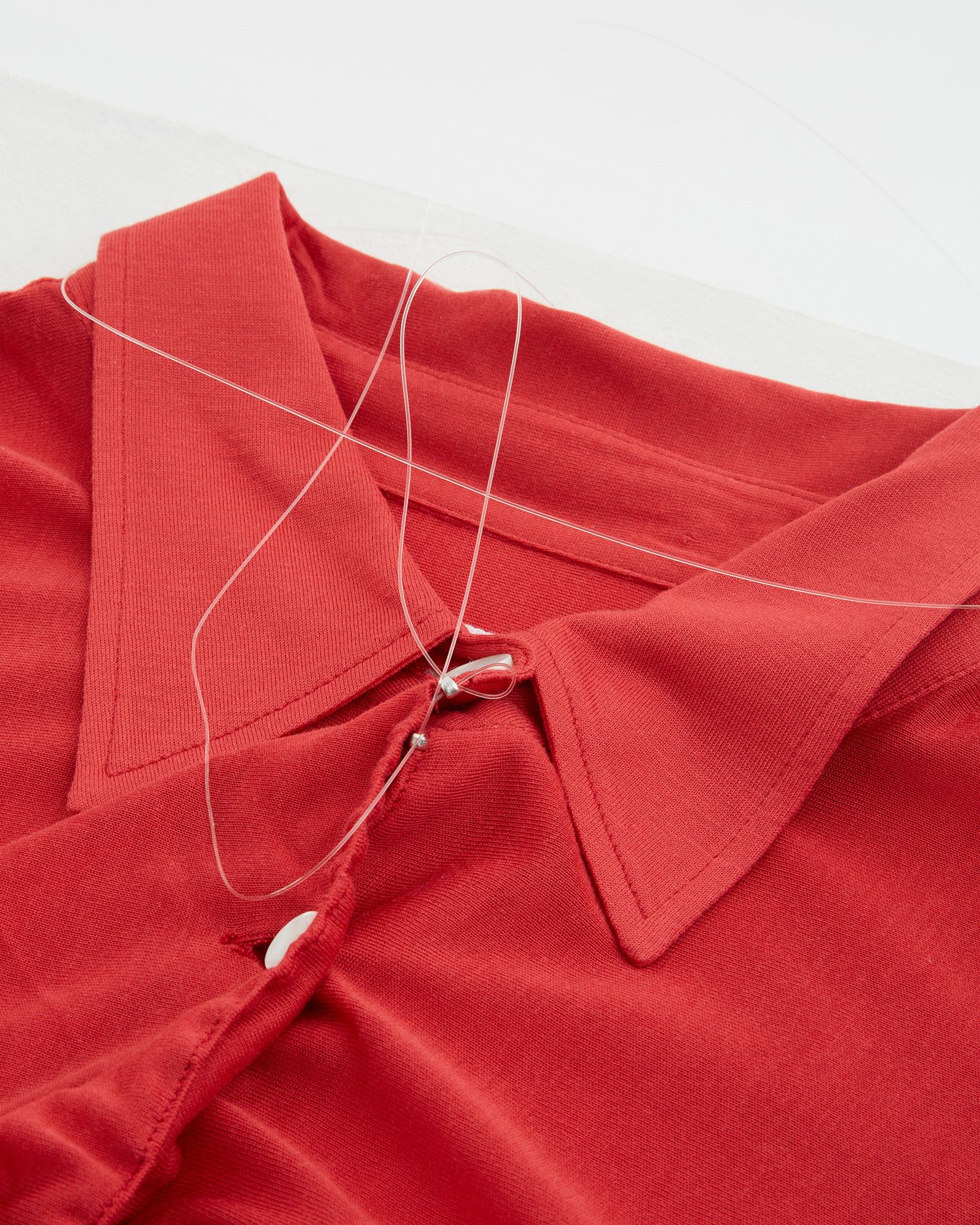 Maison Margiela Martin Margiela S/S 2001 Red Viscosa Shirt Size M / US 6-8 / IT 42-44 - 9 Thumbnail