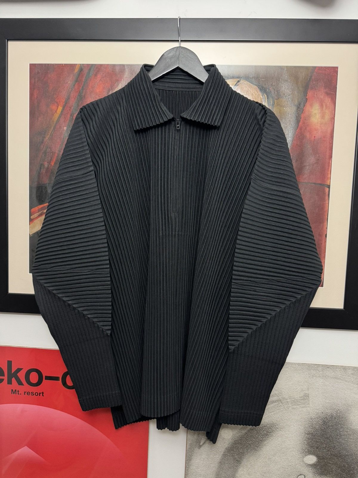 Homme Plisse Issey Miyake Polo 1/4 Zip Longsleeve Japanese