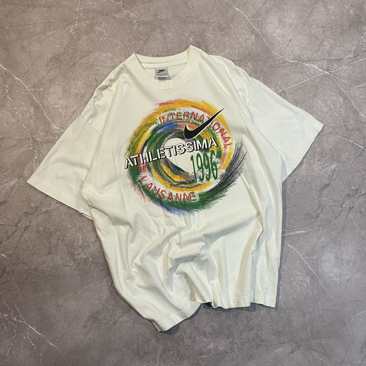 Other VINTAGE NIKE TEE BIG LOGO ATHLETISSMA 1996 USA Size US L / EU 52-54 / 3 - 1 Thumbnail