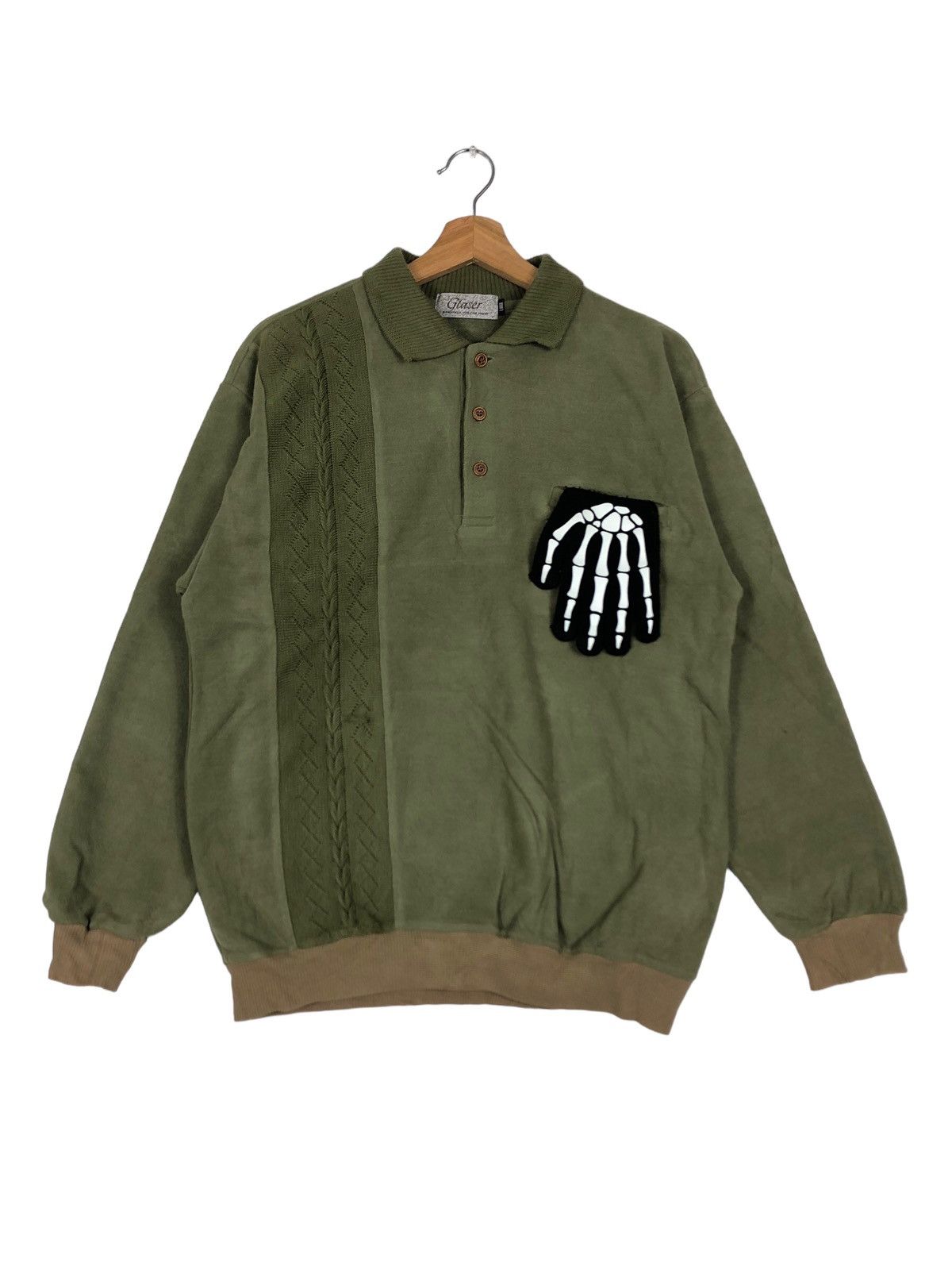 Japanese Brand 🔥VINTAGE COLLAR SWEATSHIRT COLLEGE GLASER JAPAN Size US L / EU 52-54 / 3 - 1 Thumbnail