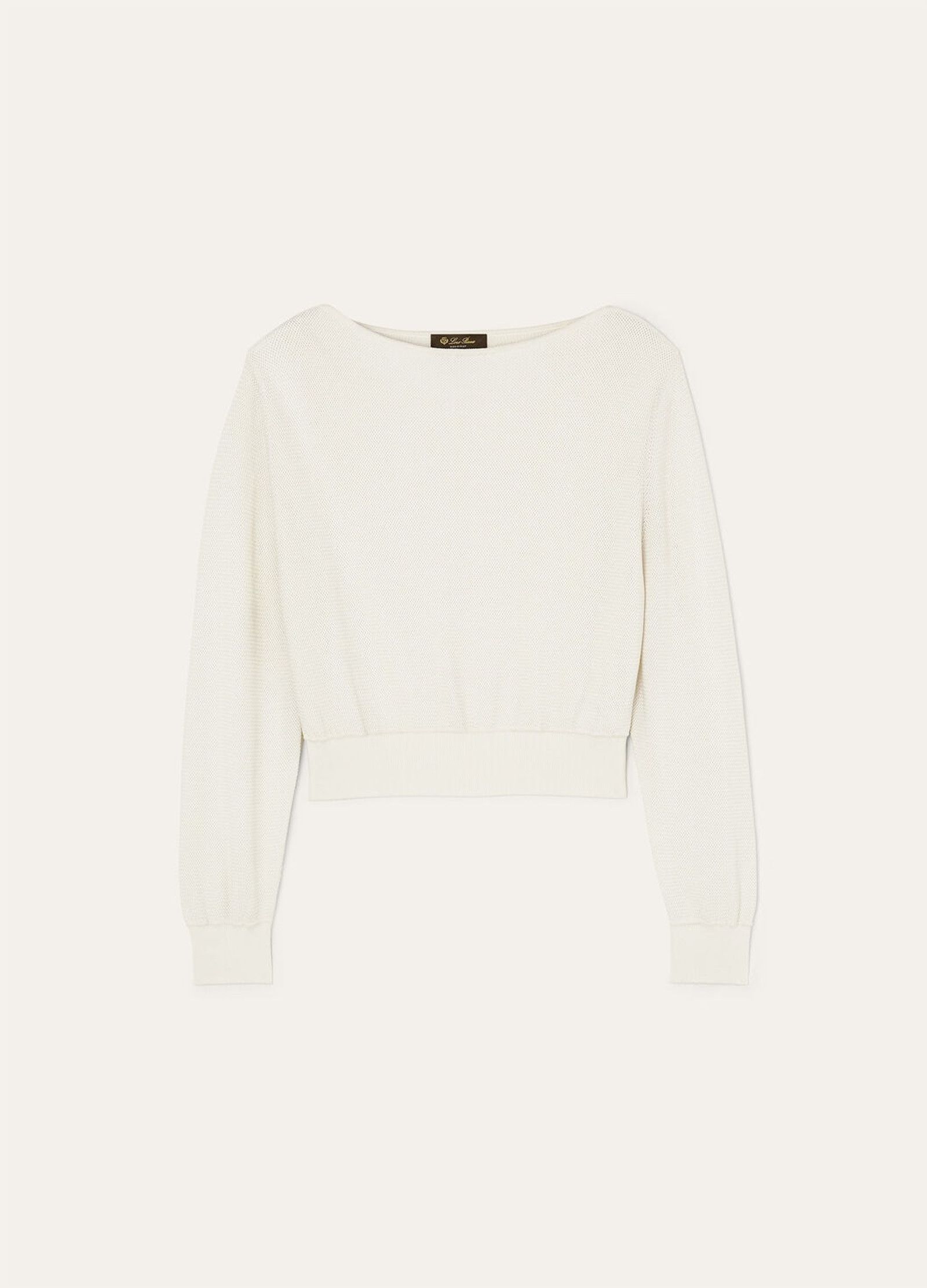Loro Piana o1srvl11e0526 FAO9766 Dora Baltea Sweater in White Size M / US 6-8 / IT 42-44 - 1 Thumbnail