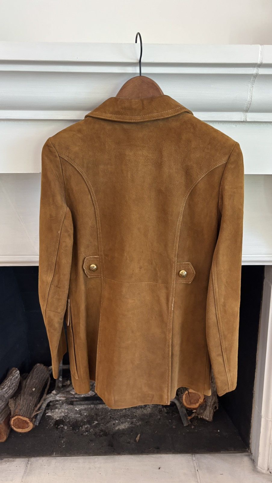 Other Vintage Suede Military Coat Size S / US 4 / IT 40 - 2 Thumbnail