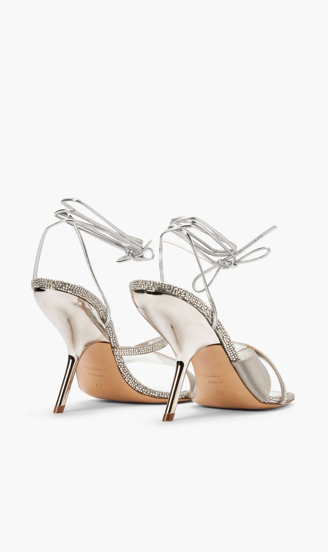 Salvatore Ferragamo o1y0426 Sandals in Silver Size US 8.5 / IT 38.5 - 3 Thumbnail