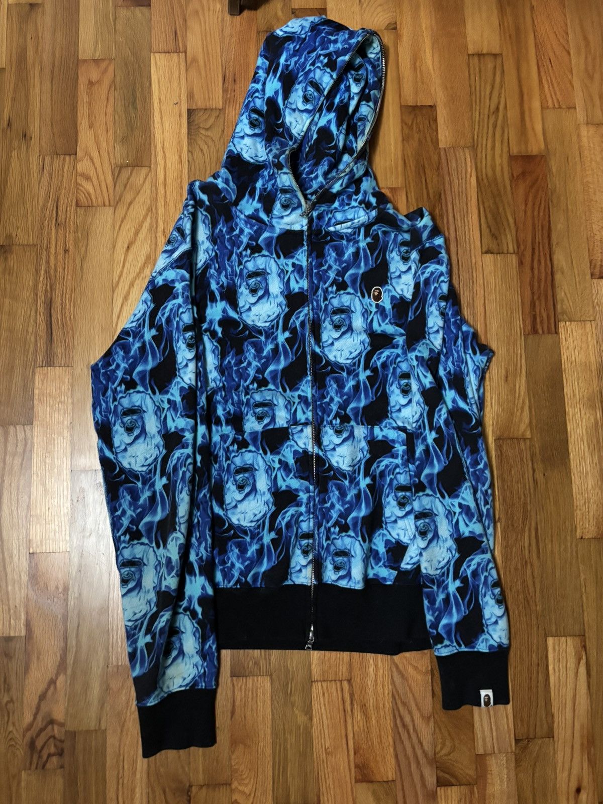 トップス A BATHING APE BAPE FLAME WIDE CREWNECK Bape Flame Hoodie | Grailed