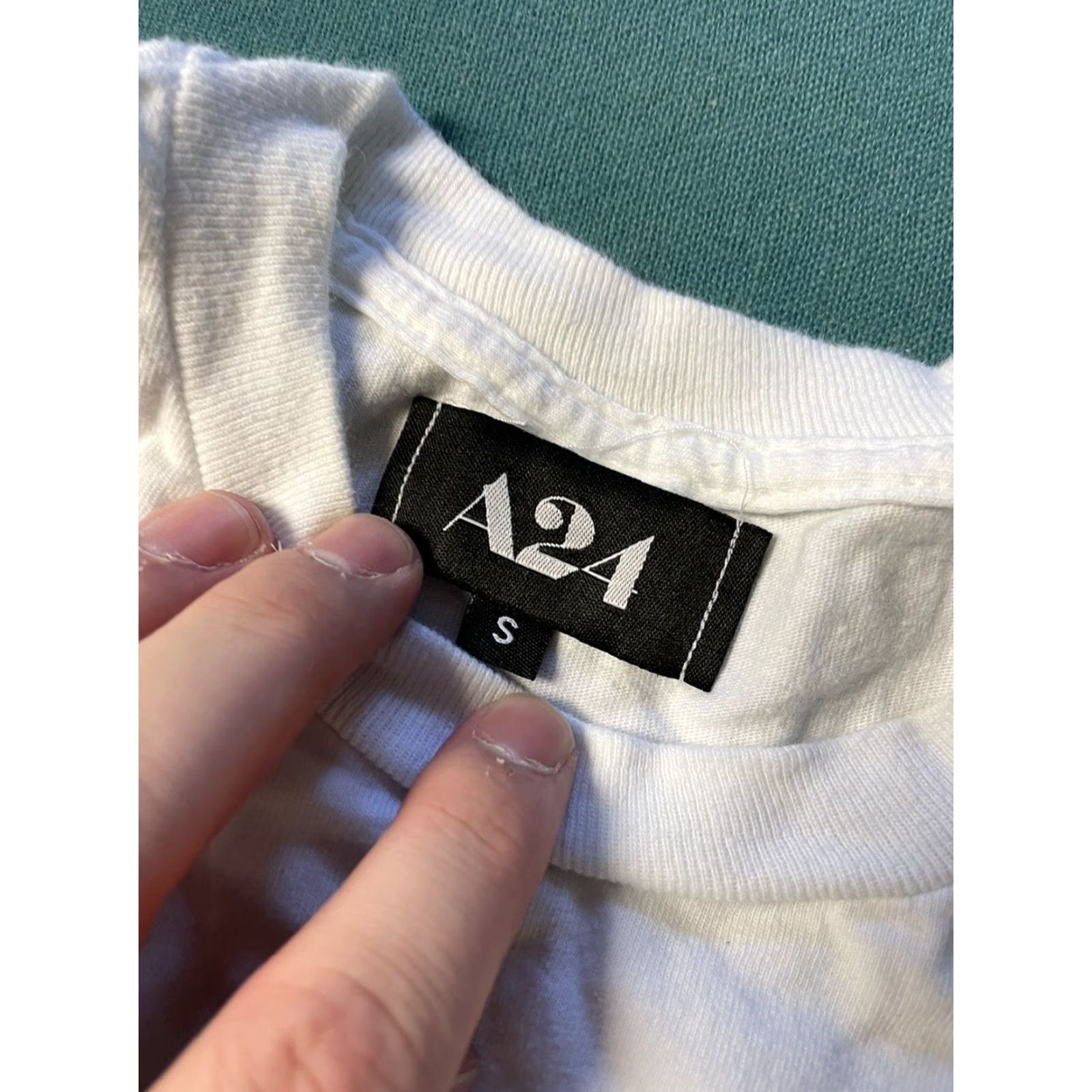 Vintage A-24 Mens T-Shirt Long Sleeve White 90s Graphic Jonah Hill XS S Regular Mens Size US XS / EU 42 / 0 - 3 Thumbnail