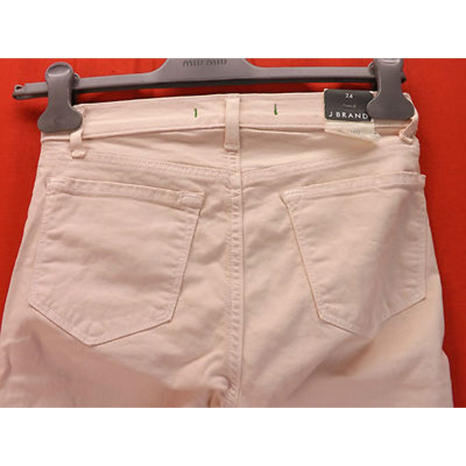 J Brand J BRAND MID RISE LEG OPENING SKINNY PEACH PASTEL JEANS 28 Size 28" / US 6 / IT 42 - 5 Thumbnail