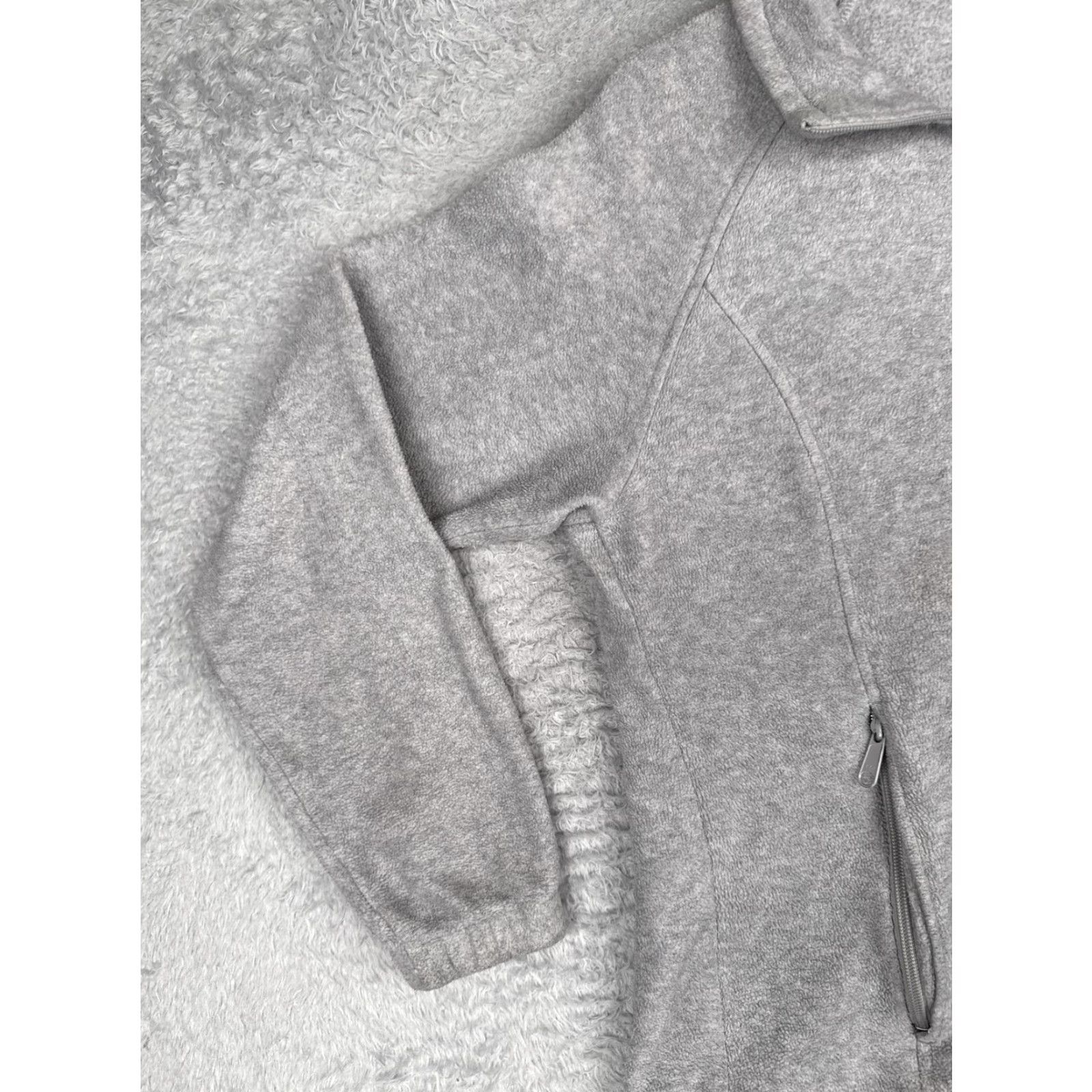 Vintage Columbia Jacket Womens XL Gray Fleece Full Zip Pockets Outdoor Warm Casual Outdoorsmen? Size XL / US 12-14 / IT 48-50 - 3 Thumbnail