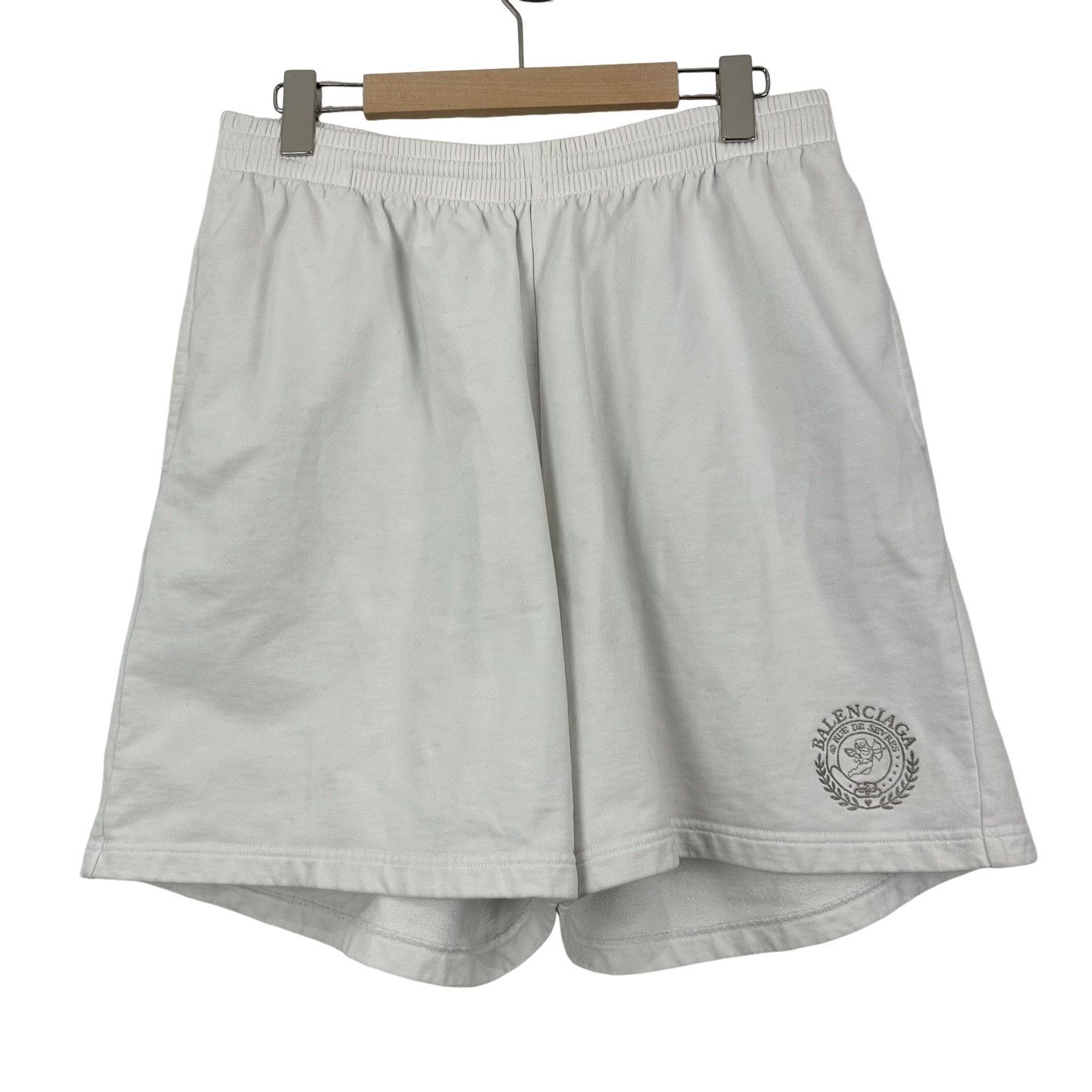 Balenciaga Balenciaga Angel Crest Logo Sweat Shorts Size M Size US 32 / EU 48 - 1 Thumbnail