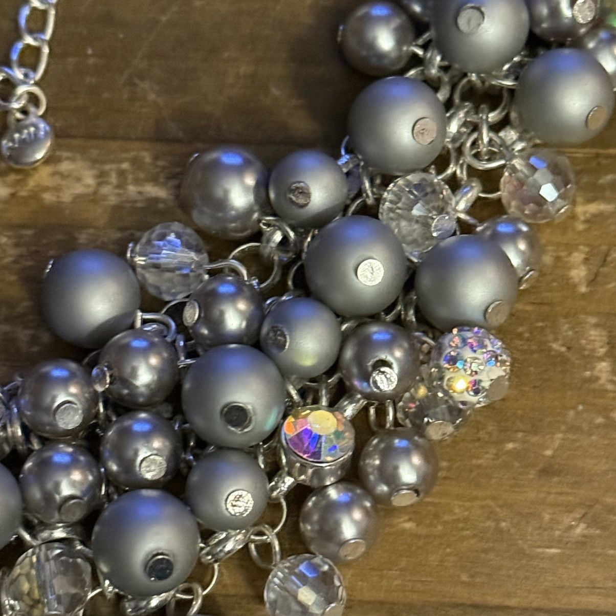Other RMN silver tone cluster bead and AB bib necklace Size ONE SIZE - 5 Thumbnail