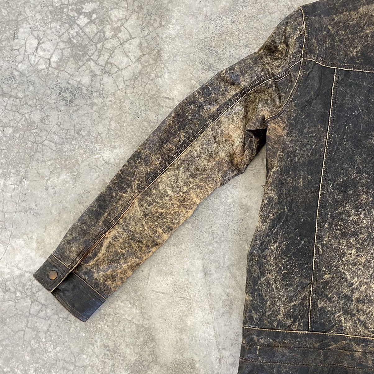 Leather Vintage Mass & Only Faded Patina Buffalo Leather Moto Jacket Size US M / EU 48-50 / 2 - 19 Thumbnail