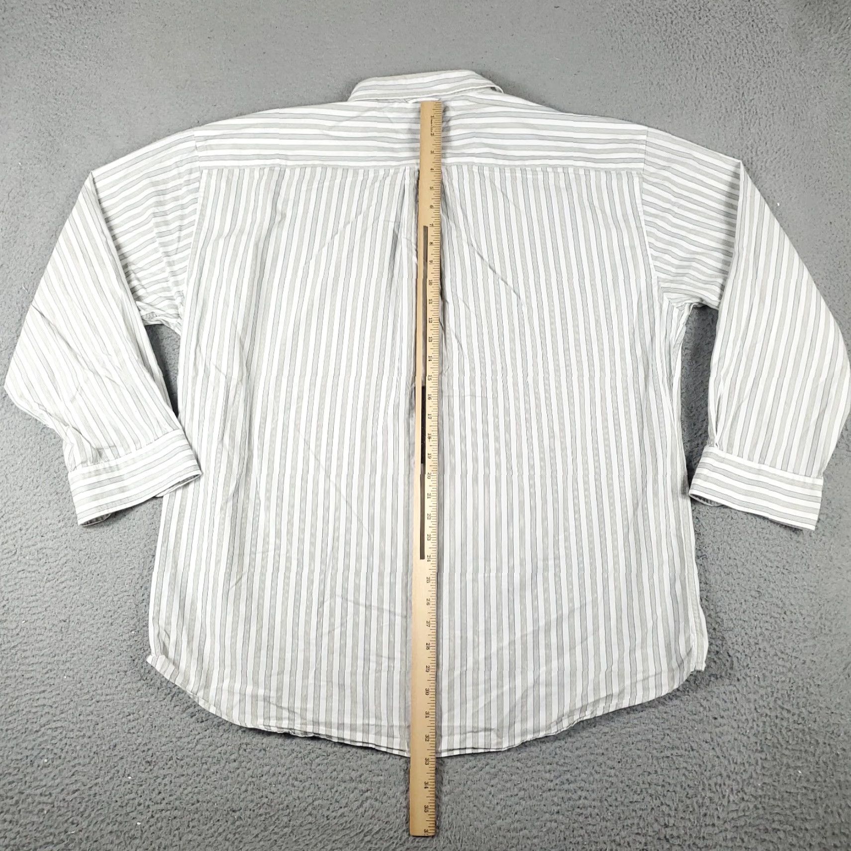 Tommy Hilfiger VINTAGE Tommy Hilfiger Shirt Mens 2XL Beige Striped Button-Up Long Sleeve Casual Formal Modern Preppy Mens Size US XXL / EU 58 / 5 - 4 Thumbnail