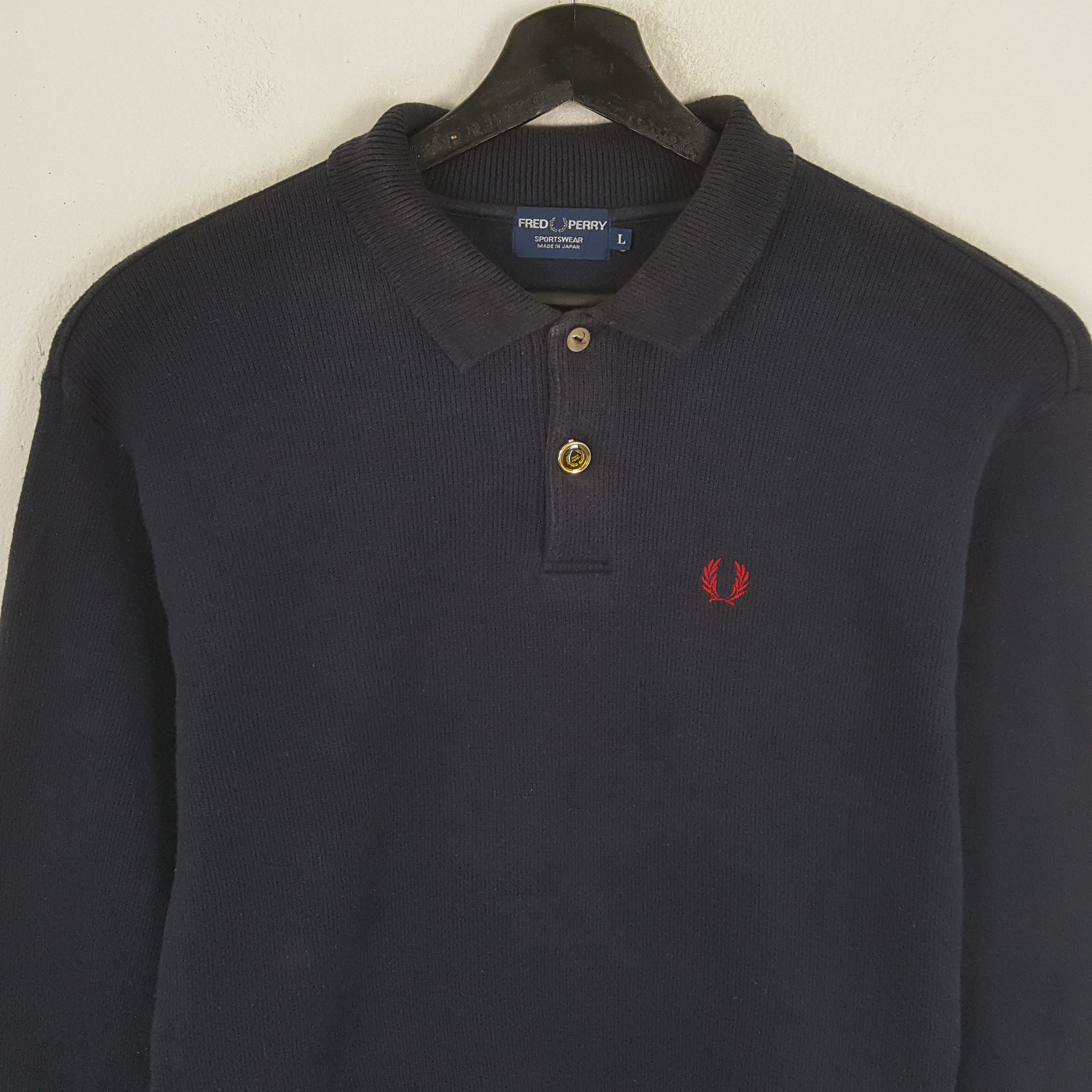 Fred Perry × Vintage FRED PERRY Small Logo Design Collar Sweatshirt Size US M / EU 48-50 / 2 - 2 Thumbnail