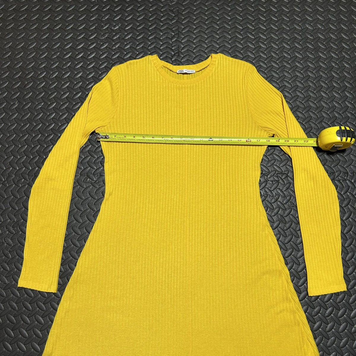 Zara Zara Midi Sweater Dress Ribbed Knit Yellow L/S Womens XL Size XL / US 12-14 / IT 48-50 - 3 Thumbnail