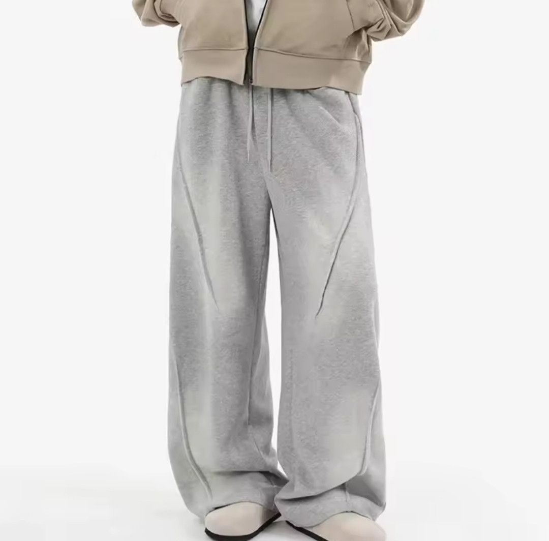Japanese Brand × Vintage High Street Pleated Straight Pant Elastic Waist Vintage Y2K Size US 31 - 1 Thumbnail