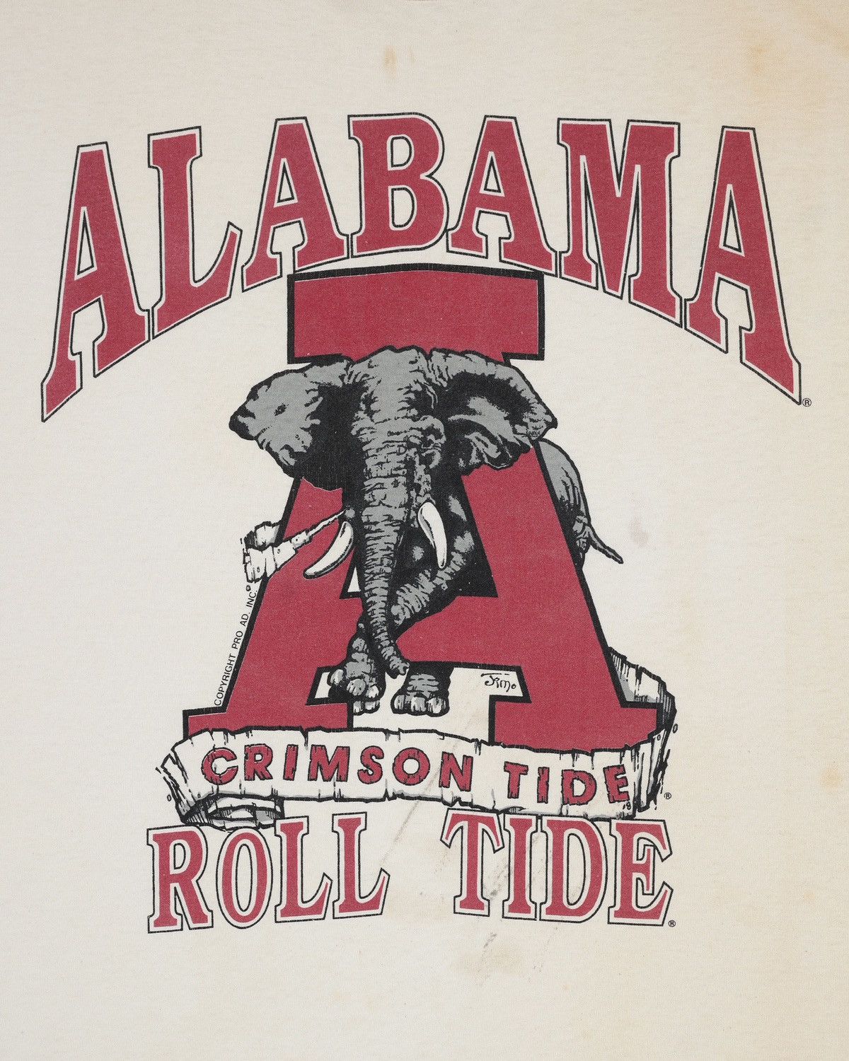 Vintage Vintage Alabama Crimson Tide Thrashed Distressed Faded Size US XL / EU 56 / 4 - 4 Thumbnail