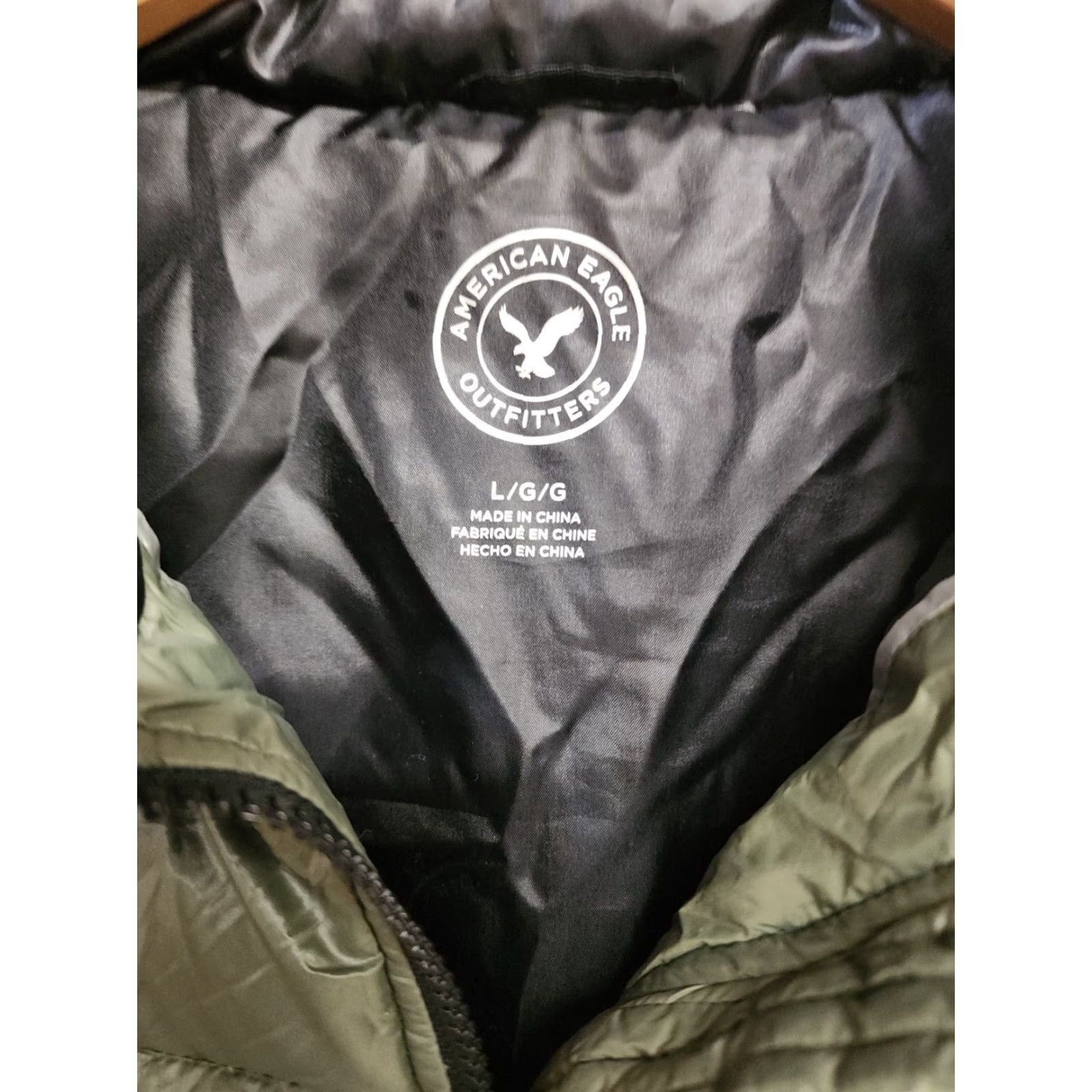 American Eagle Outfitters American Eagle Outfitters Womens Green Duck Down Full Zip Vest Sleeveless Large L Vest Womens Green Down Full Zip Nike Size L / US 10 / IT 46 - 3 Thumbnail