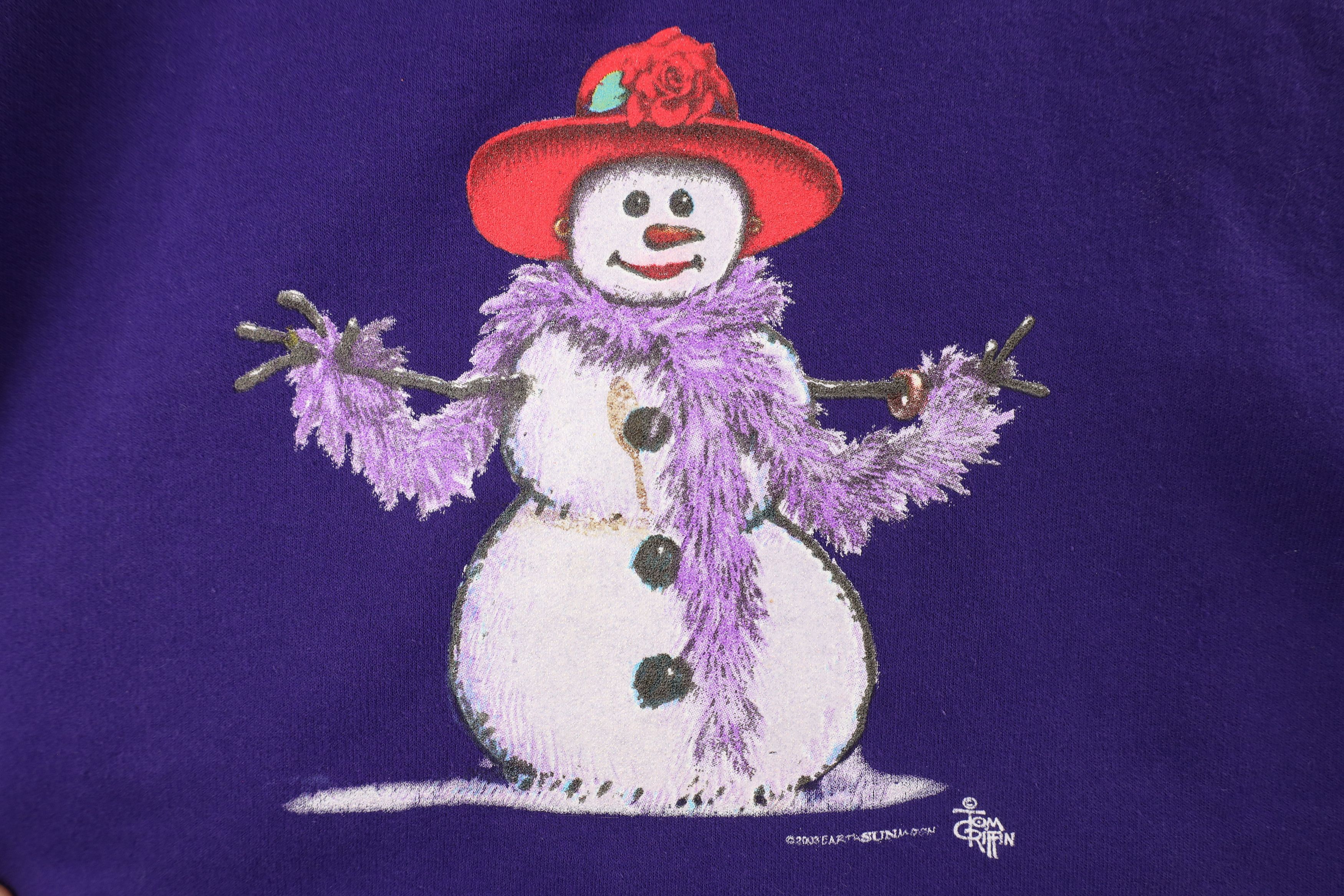 Vintage Vintage Y2K 2003 Christmas Snow Woman Dress Up Sweatshirt Size M / US 6-8 / IT 42-44 - 4 Thumbnail