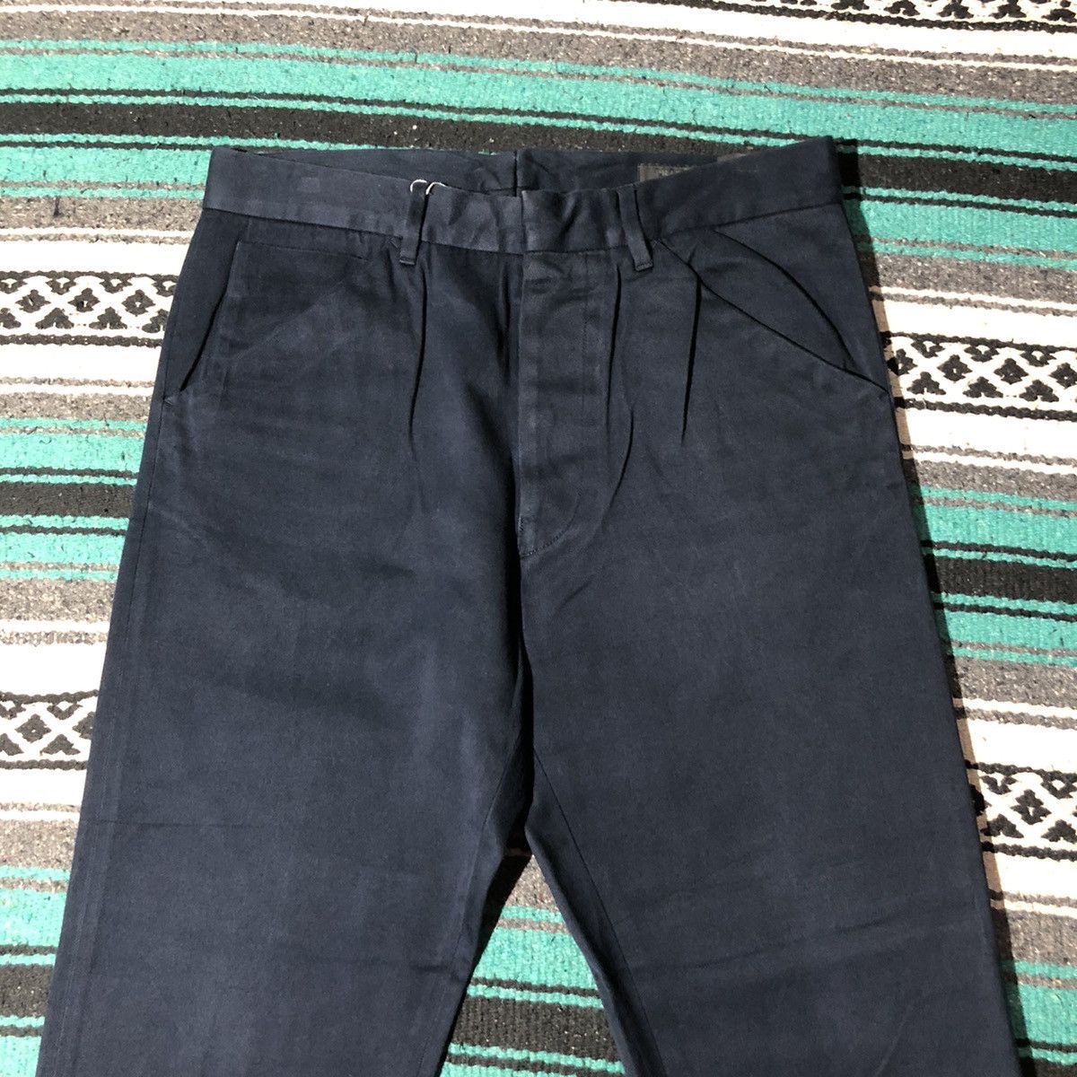 Prada Prada Navy Cotton Pants Size US 32 / EU 48 - 3 Thumbnail