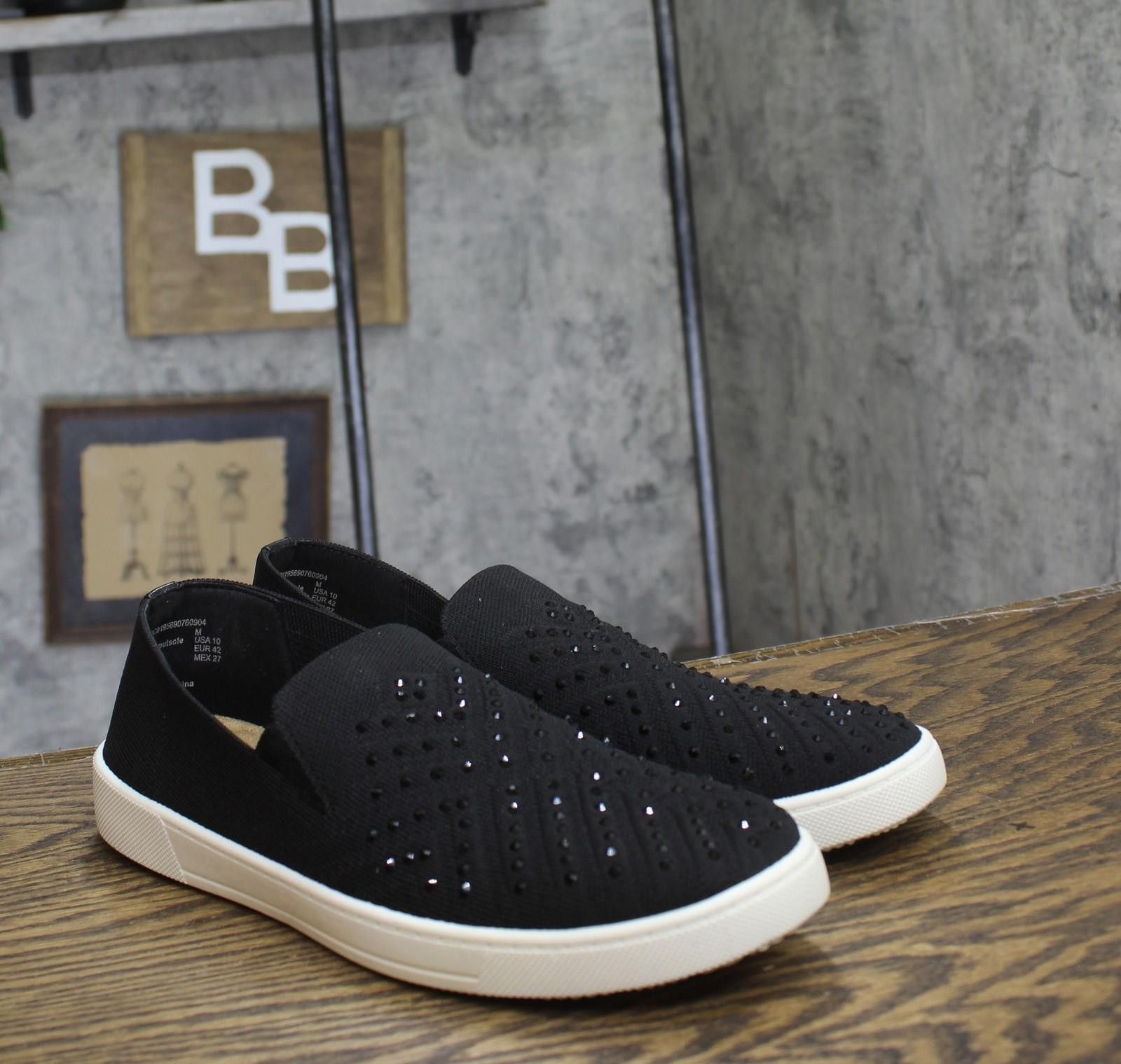 White Mountaineering White Mountain Slip-on Stretch Bling Sneaker Black 10m Size US 10 / IT 40 - 1 Thumbnail
