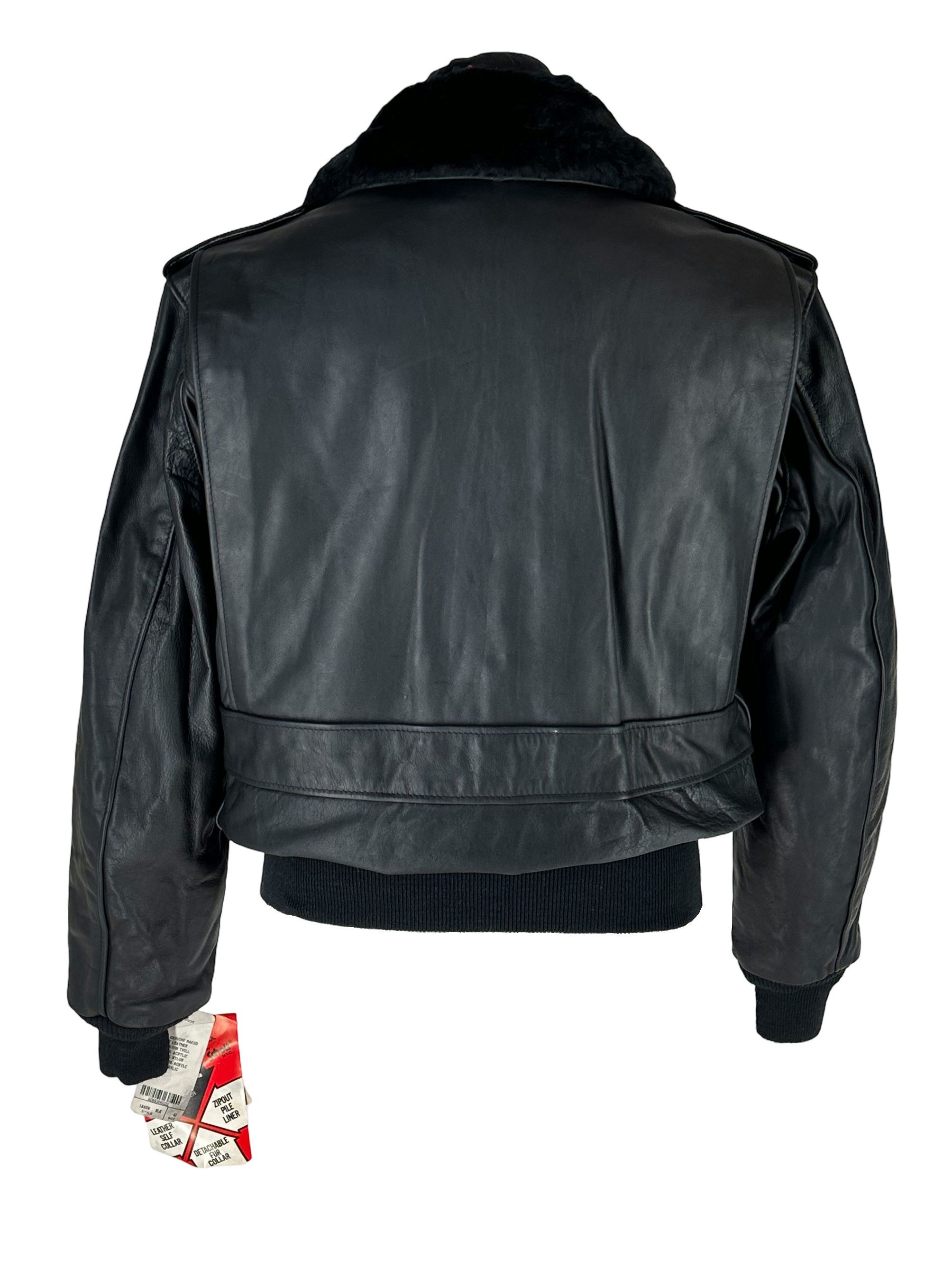 Schott Black Schott NYC Type A-2 Leather G1 Bomber Flight Jacket 42 Size US L / EU 52-54 / 3 - 4 Thumbnail