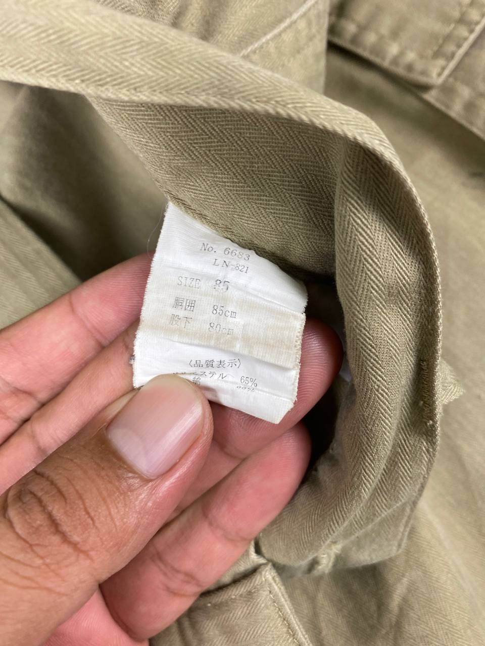 Japanese Brand japanese brands cargo pants herringbone twill design Size US 33 - 12 Thumbnail