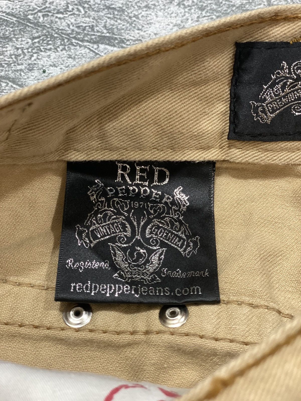 Hysteric Glamour Red Pepper Skull Double Knee Ripped Pants Size US 34 / EU 50 - 7 Thumbnail