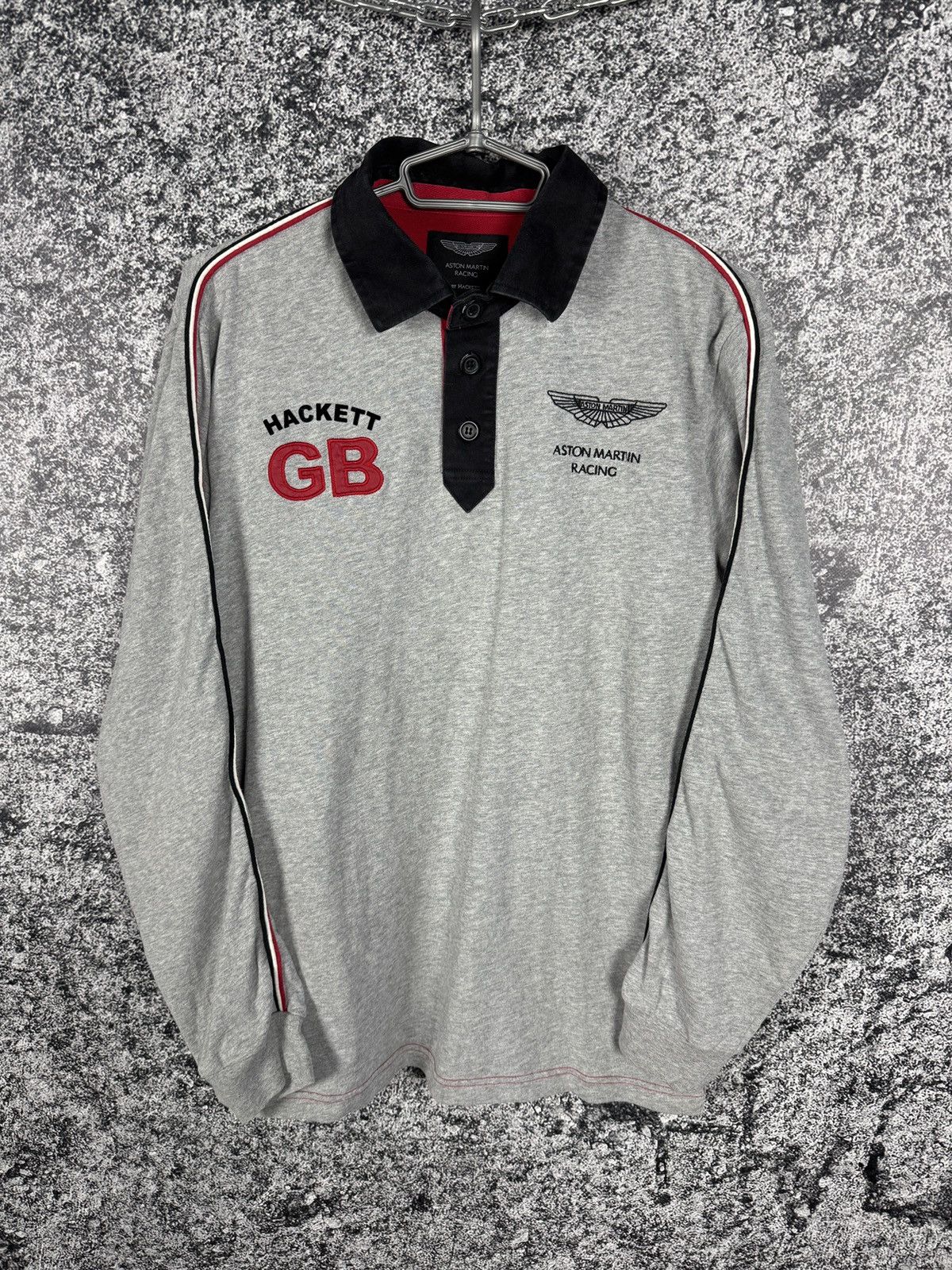 Hackett Hackett Aston Martin Racing Long Sleeve Polo Shirt Size L Size US L / EU 52-54 / 3 - 2 Thumbnail