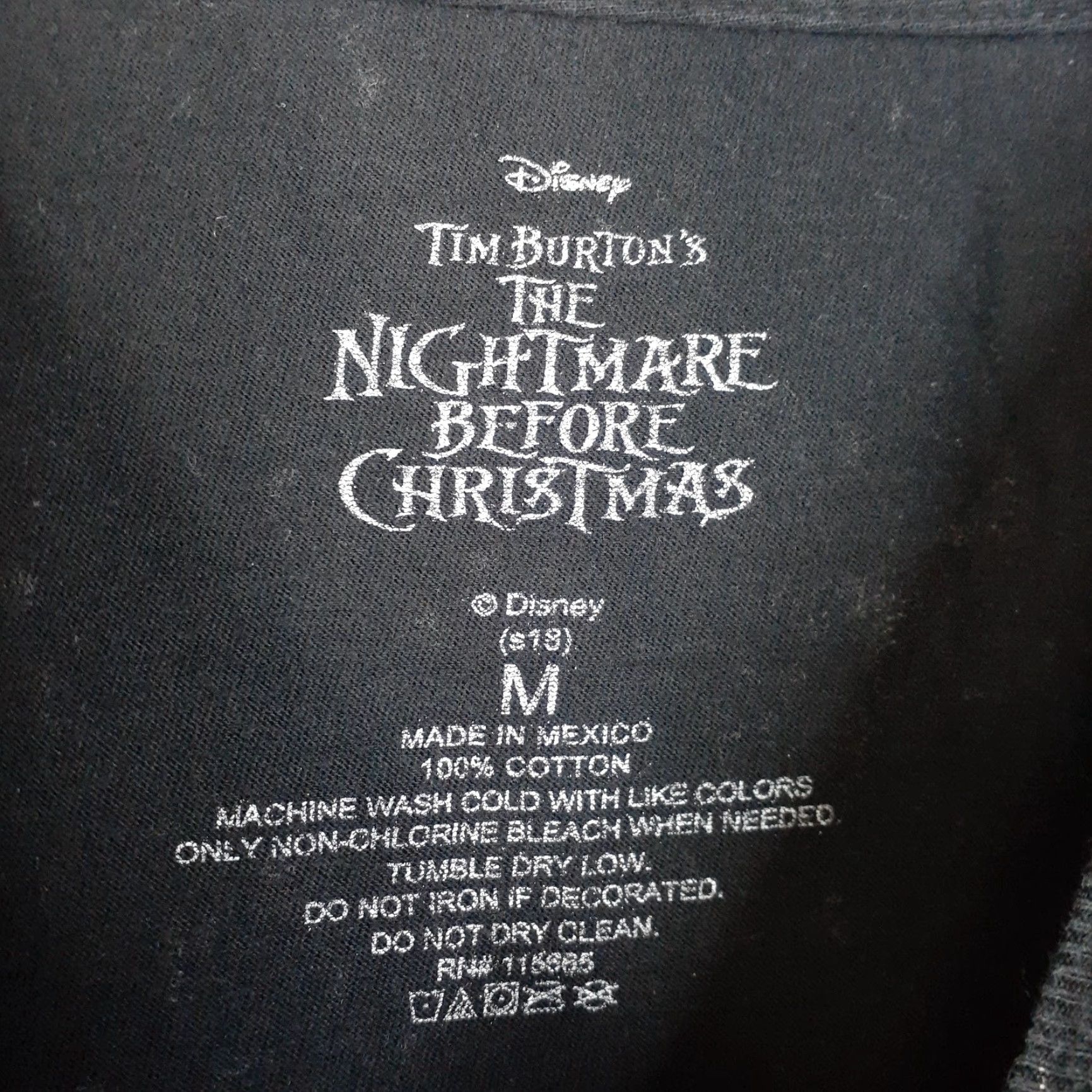 Disney Disney Nightmare Before Christmas Jack T Shirt Bleach Splatter Womens S Black Christmas Short Sleeve Basic T-Shirt Size S / US 4 / IT 40 - 6 Thumbnail
