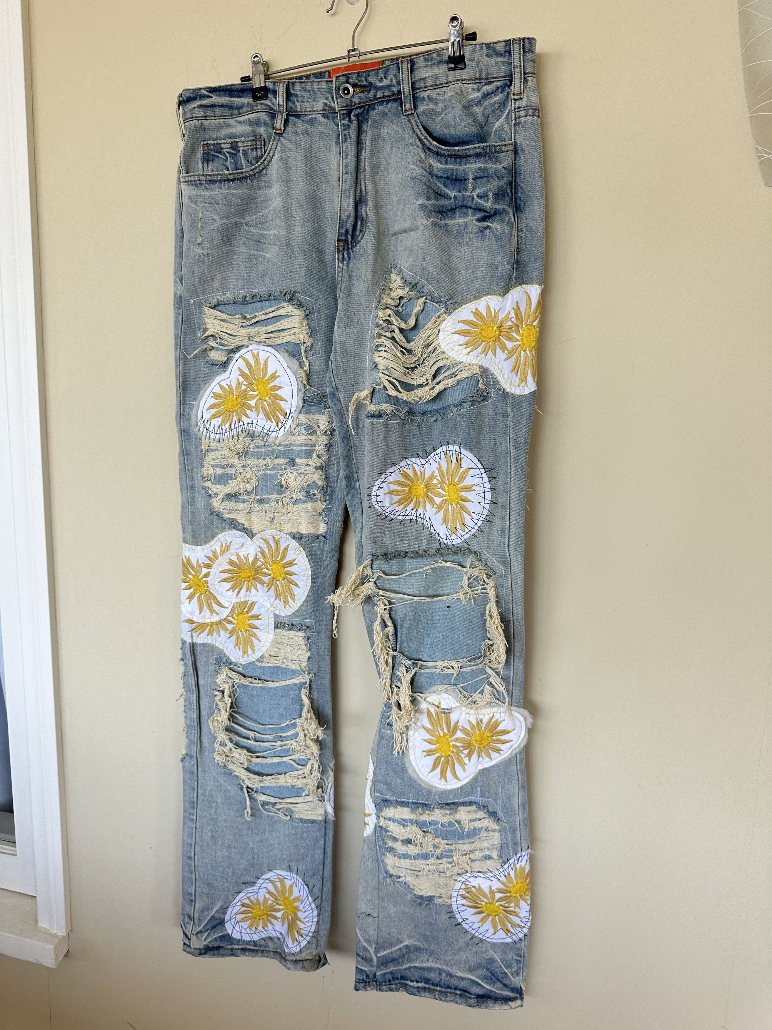 Ev Bravado FLOWER DENIM WHO DECIDES WAR Size US 34 / EU 50 - 2 Thumbnail