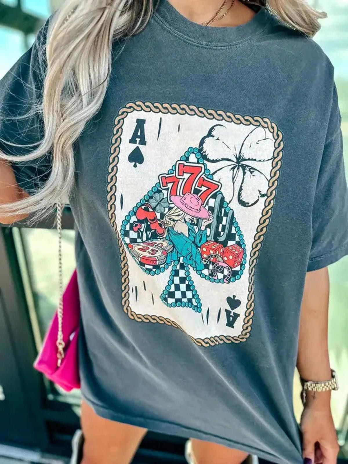 Bad Birdie Ace Of Spades Pepper Graphic Tee Ships Size S / US 4 / IT 40 - 2 Thumbnail