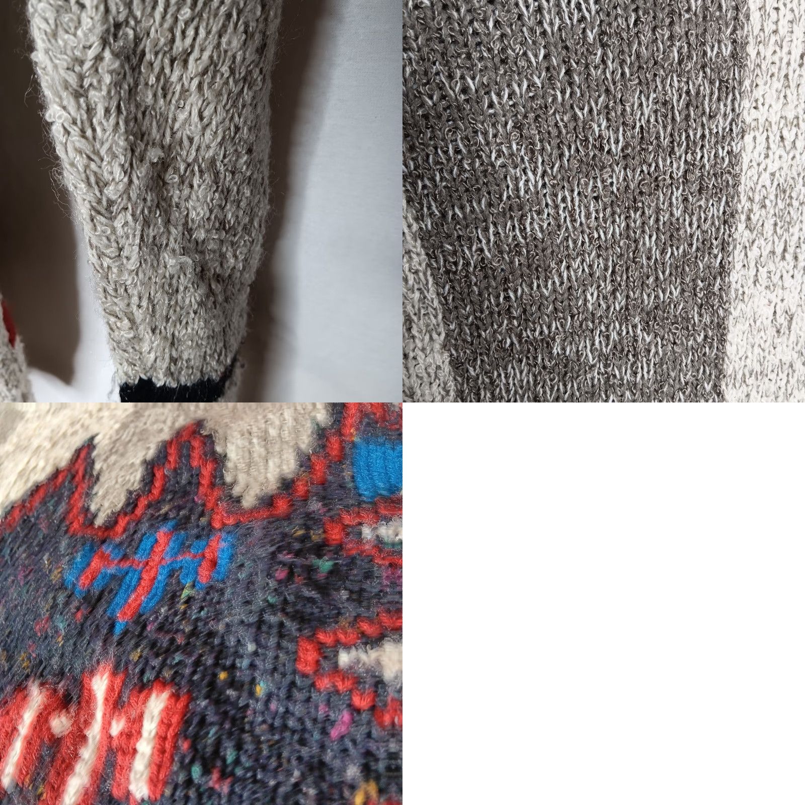 McGregor VINTAGE McGregor Sweater XL Crew Neck Pullover Southwest Geometric Knit 1990s Autumn Winter Mens Regular Gray/Tan/Natural Size US XL / EU 56 / 4 - 10 Thumbnail