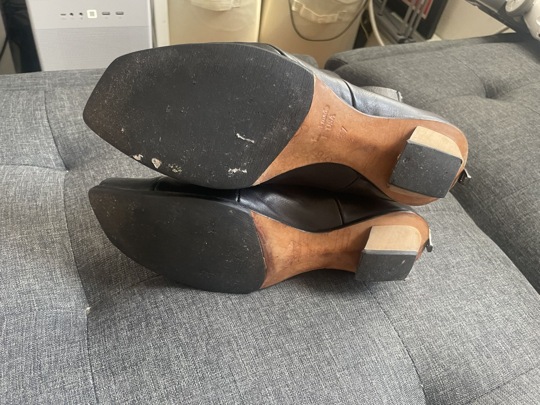 CYDWOQ Spiral Leather Boots Size US 7 / IT 37 - 5 Thumbnail