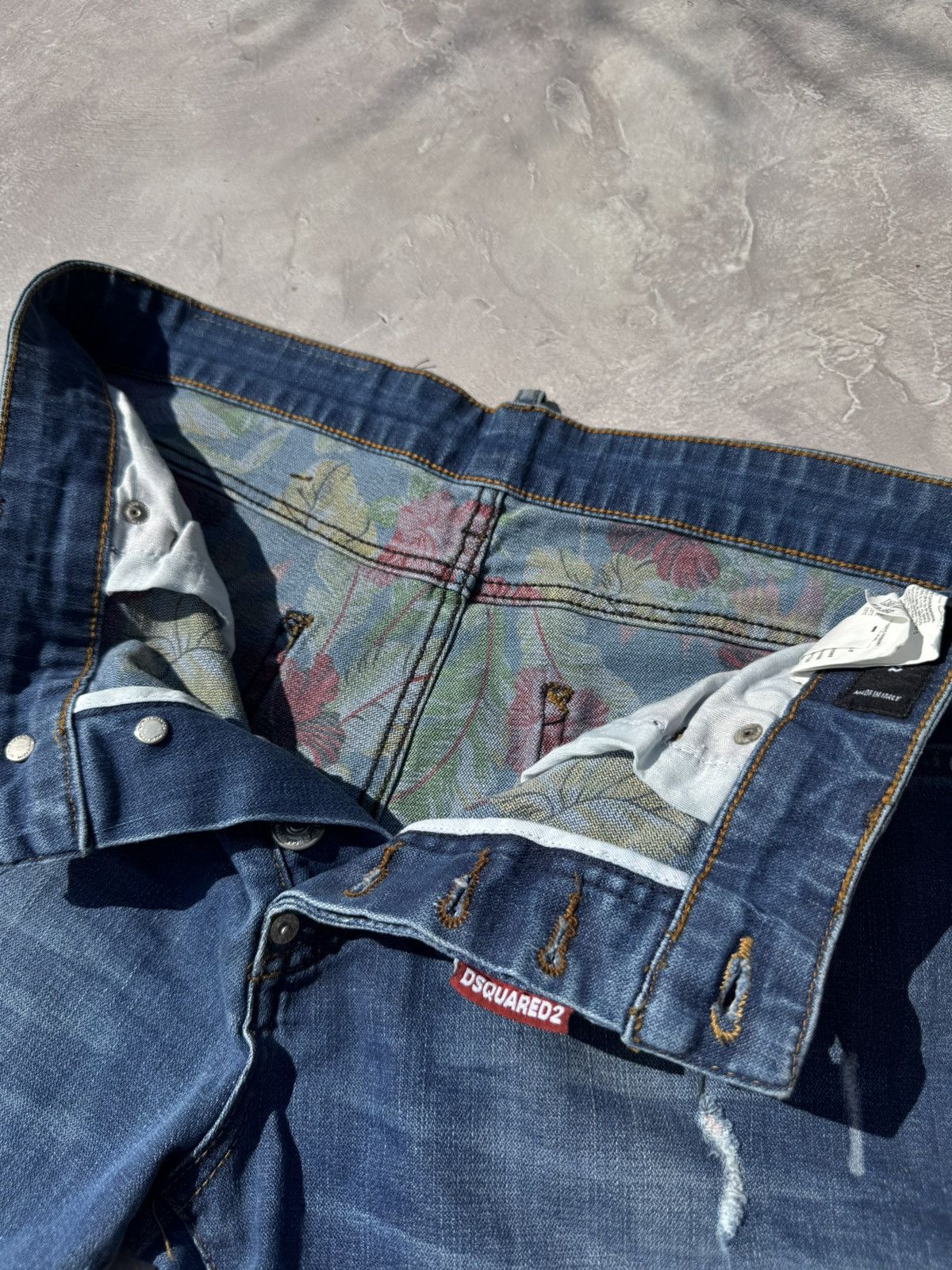 Dsquared2 Dsquared2 Distressed Effect Y2k Slim Fit Men's Jeans Size US 32 / EU 48 - 12 Thumbnail