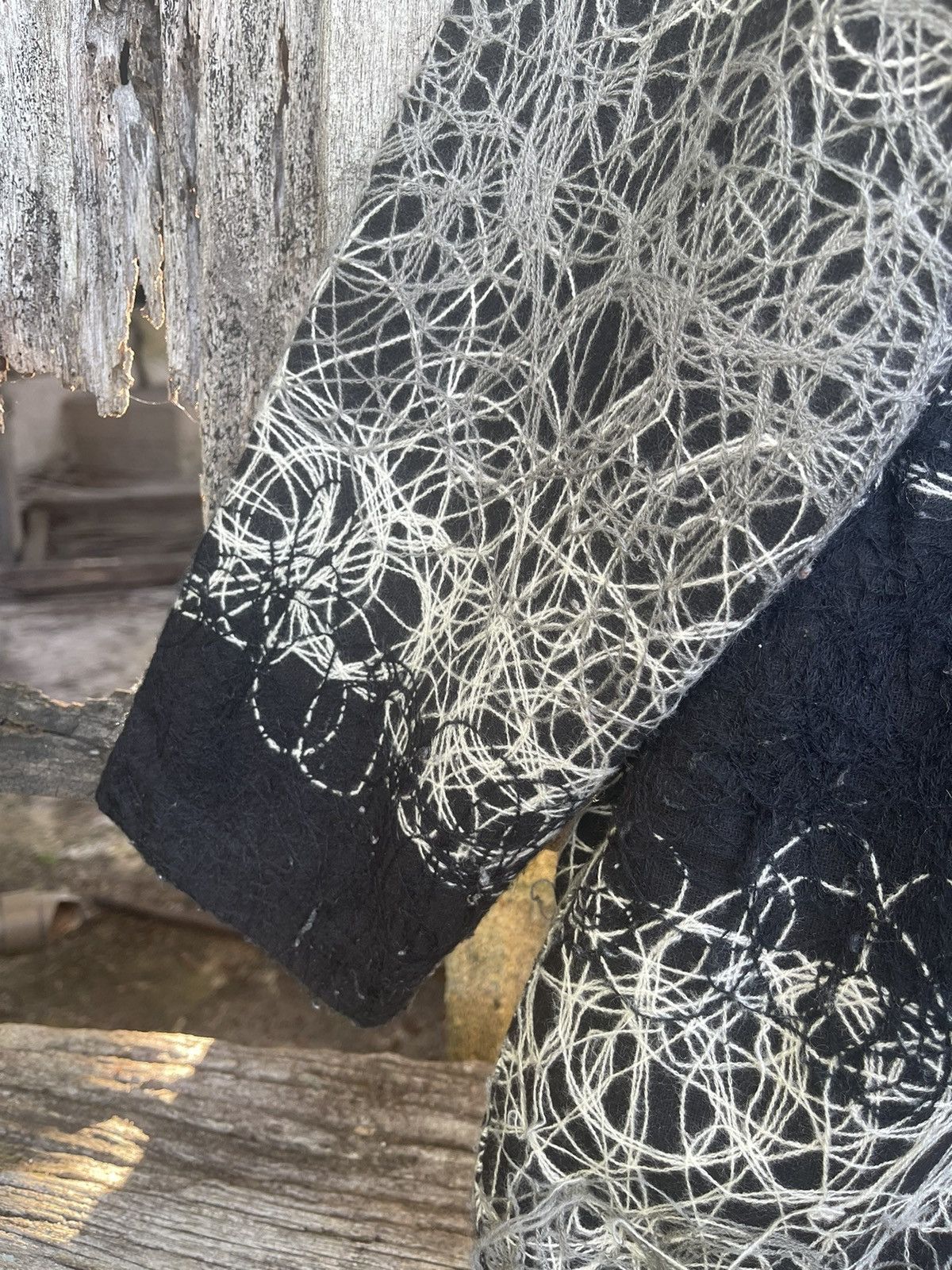 Other Avant-Garde Korean Art Coat Chaotic Thread Embroidery Size M / US 6-8 / IT 42-44 - 6 Thumbnail