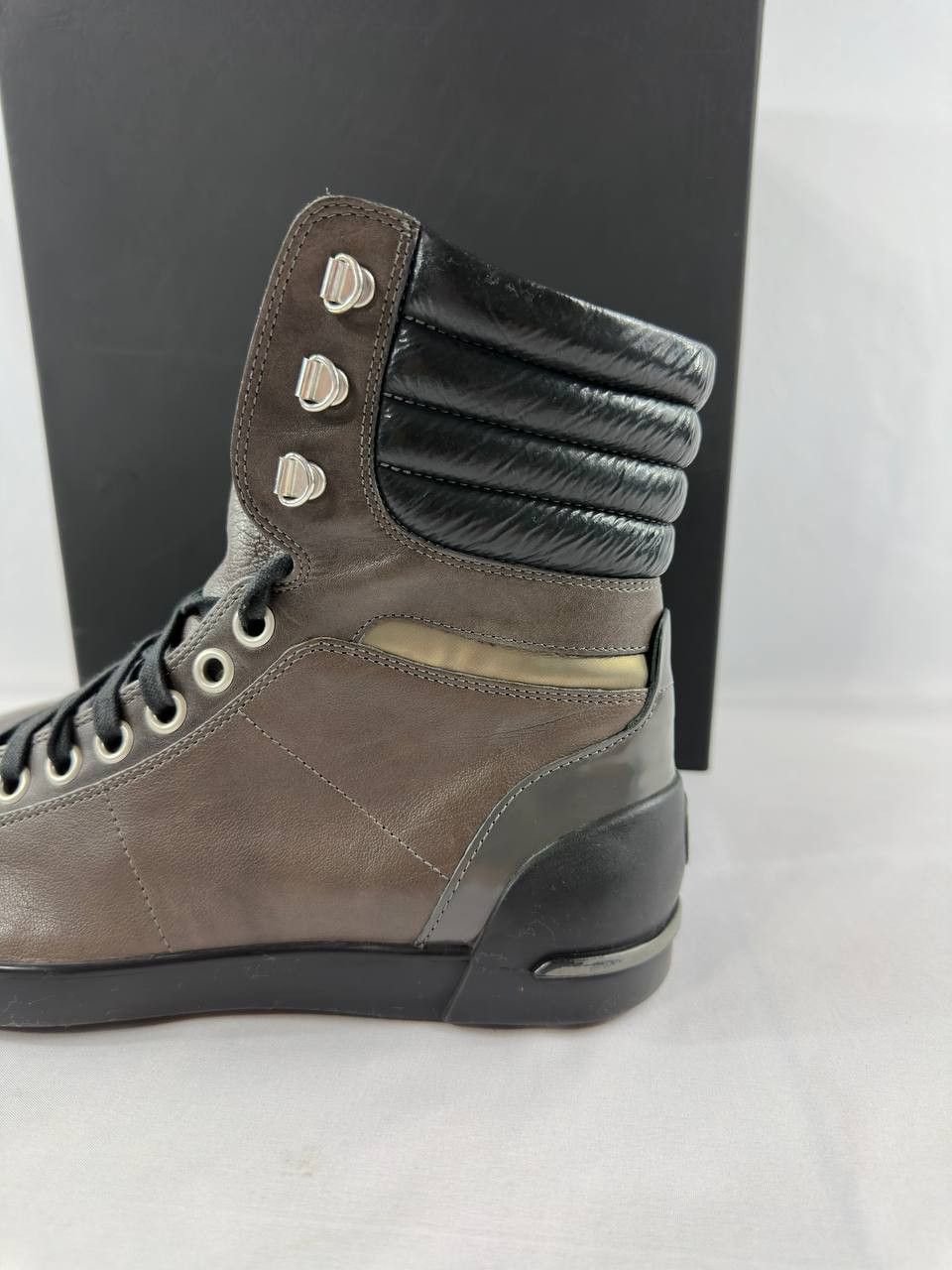 Hugo Boss VTG Hugo Boss Hunters Leather High Top Lace Up Sneakers Size US 7 / EU 40 - 7 Thumbnail